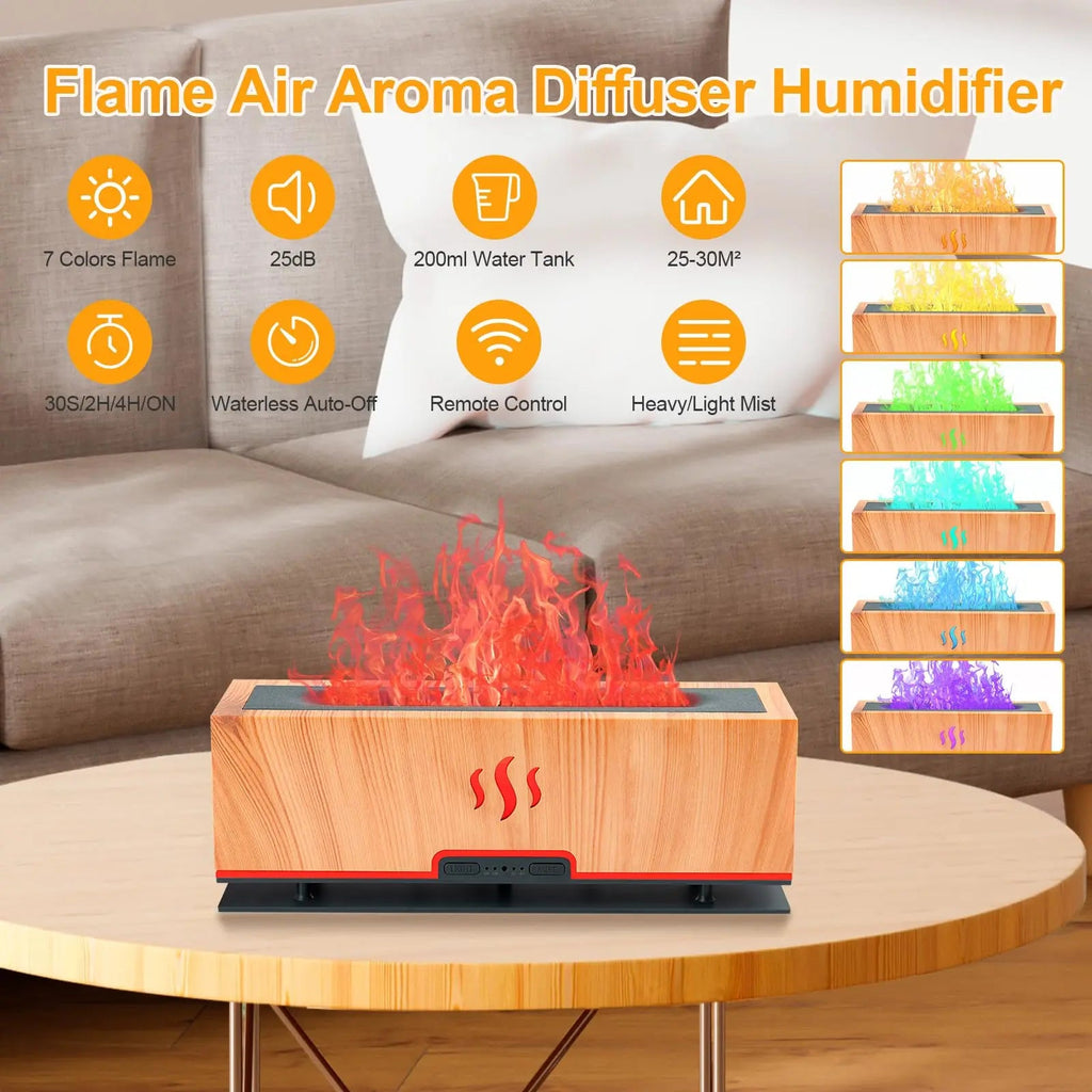 WENPHONE Upgraded 7 Color Essential Oil Diffusers, Flame Air Aroma Diffuser Humidifier, 200ml WENPHONE Au supplements