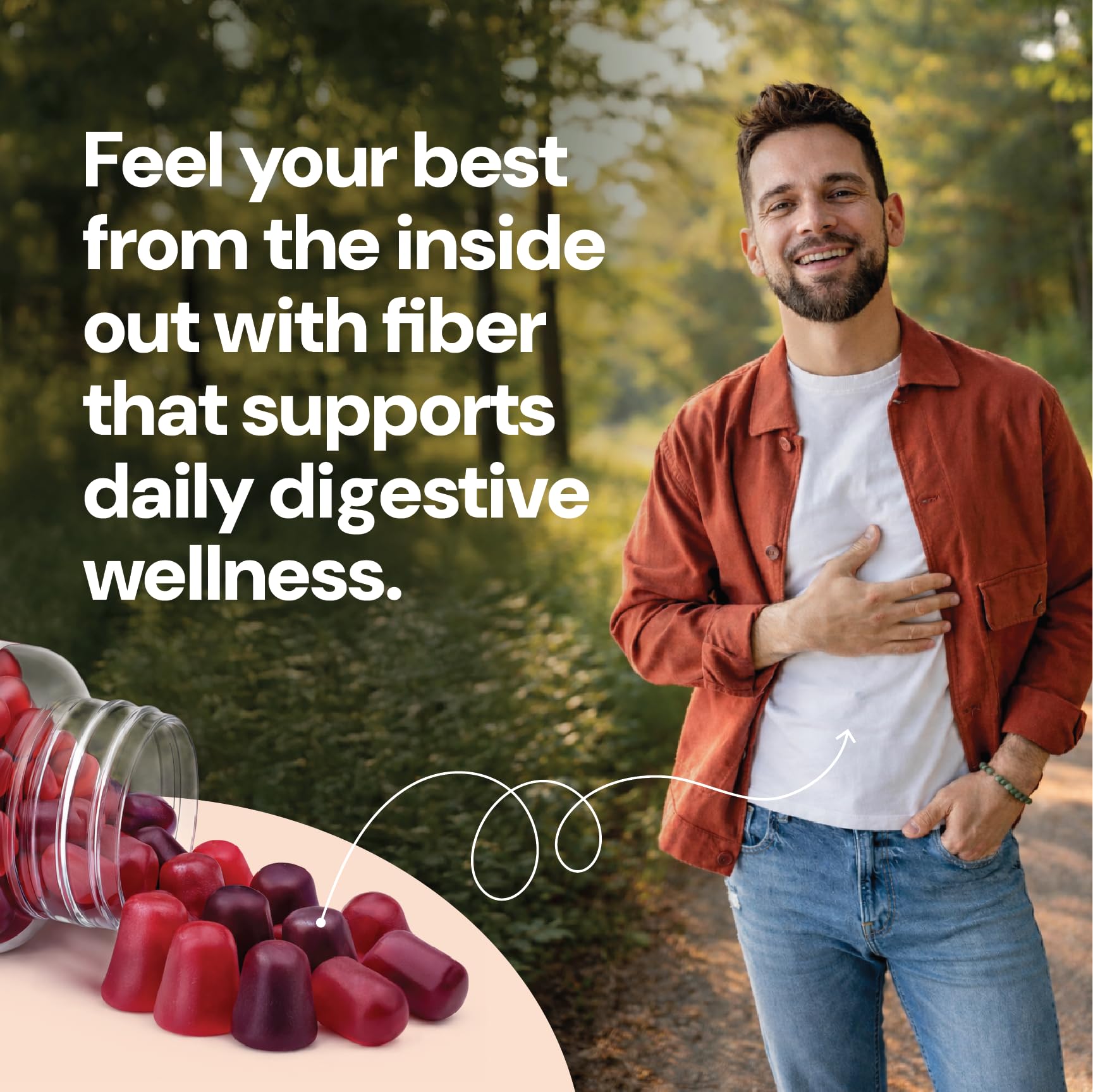 YUM-V'S - Prebiotic Fiber Gummies for Adults & Kids - 5g Digestive Aid Gummy Fiber Supplement - Keto Friendly Prebiotic Daily Fiber