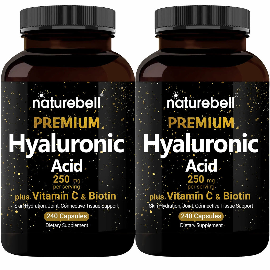NatureBell 2 Pack Plant Based Hyaluronic Acid Supplements 250mg with 25mg Vitamin C NatureBell Au supplements