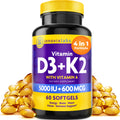 InnovixLabs Vitamin D3 K2-5000 IU Vitamin D3 Plus 600 mcg Vitamin K2 MK4 and MK7 for Max Calcium Absorption, Supports Bone, Immune, Heart Health