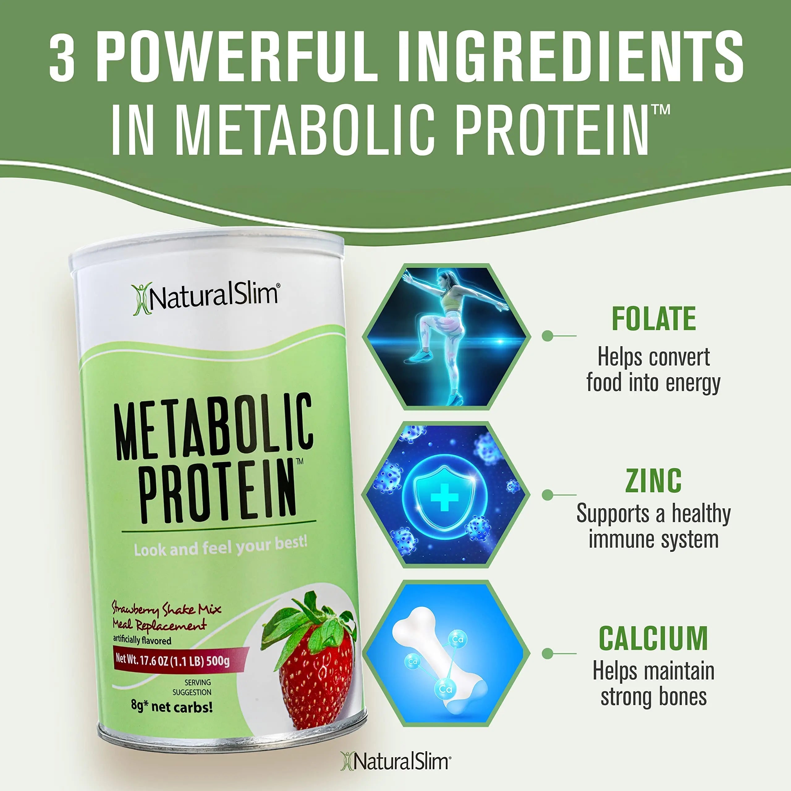 NaturalSlim Metabolic Whey Protein Powder Strawberry – Low Carb, Meal Replacement NaturalSlim Au supplements