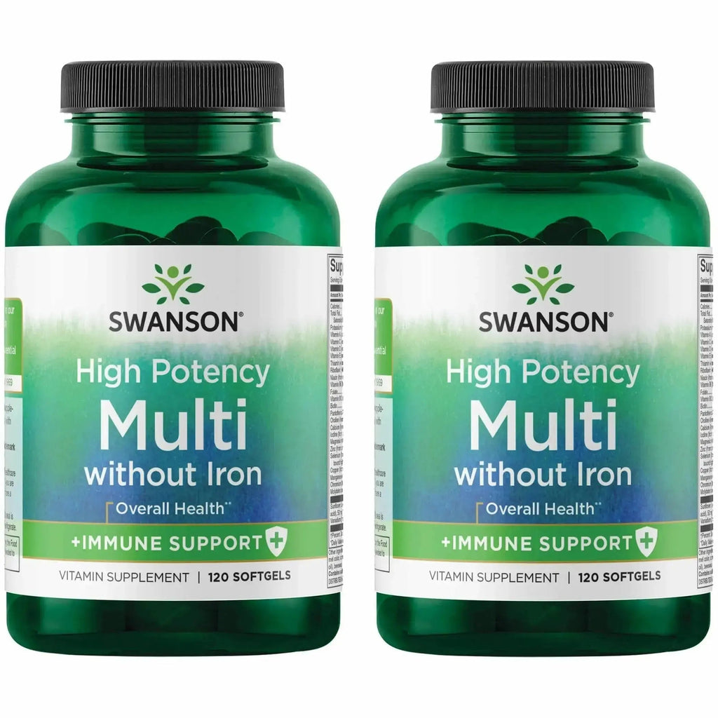 Swanson Multi Without Iron Multivitamin Health Supplement Iron-Free Formula 120 Softgels Sgels (2 Pack) Swanson Au supplements