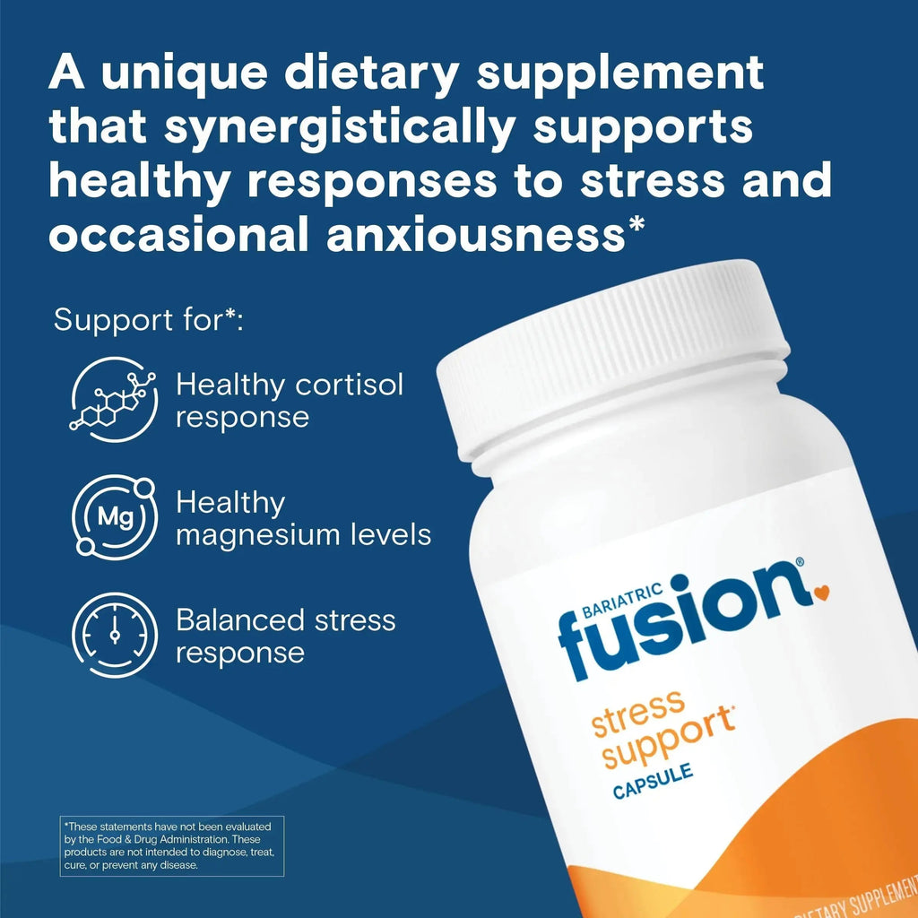Bariatric Fusion Stress Support* | Vegan Supplement with Magnesium and Ashwagandha | Daily Vitamin for Women and Men | Bariatric Fusion Au supplements