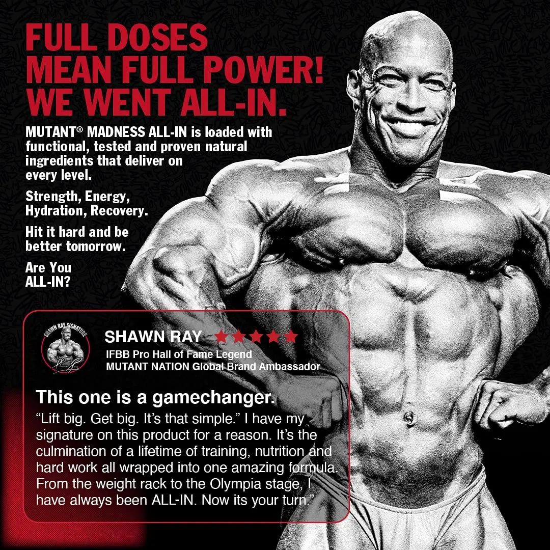 Mutant Madness All-in | Full Dosed Pre-Workout - Tropical Cyclone - 18 Serving - 504 g Mutant Au supplements