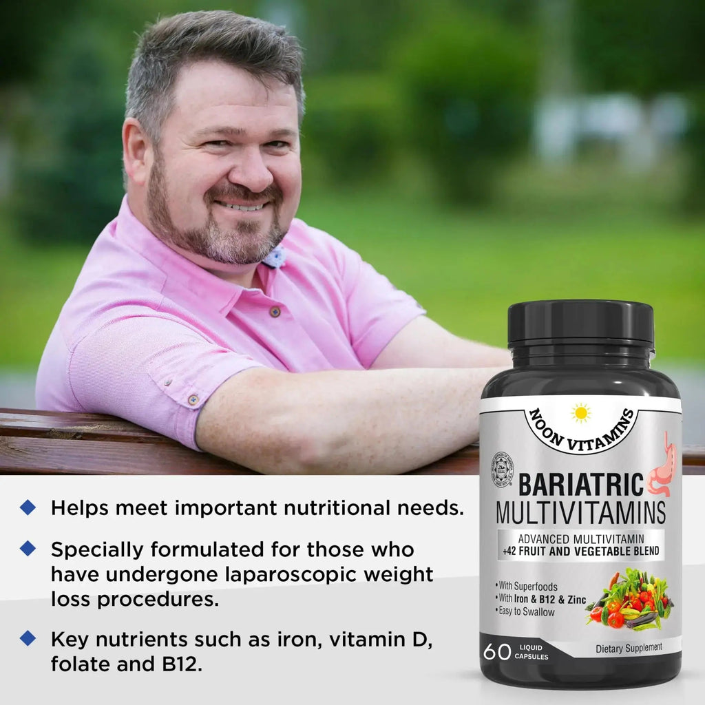 Bariatric Multivitamin with Iron for Women & Men - All-in-One 42 Superfood Blend for Energy & Immune Support - Post-Surgery Recovery NOON VITAMINS Au supplements