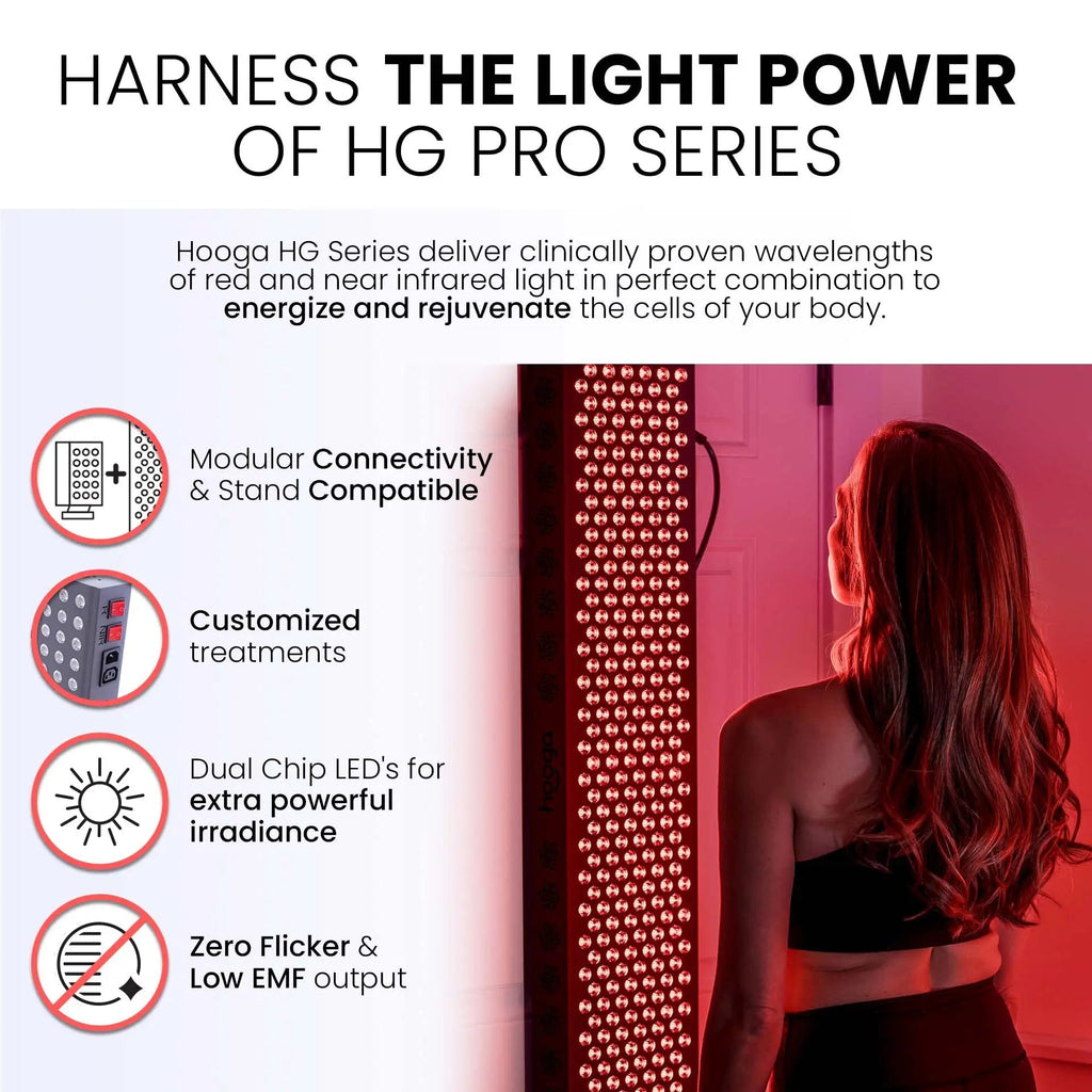 Hooga Red Light Therapy, 660nm 850nm Red Near Infrared, Dual Chip LEDs, Modular, 150 LEDs hooga Au supplements