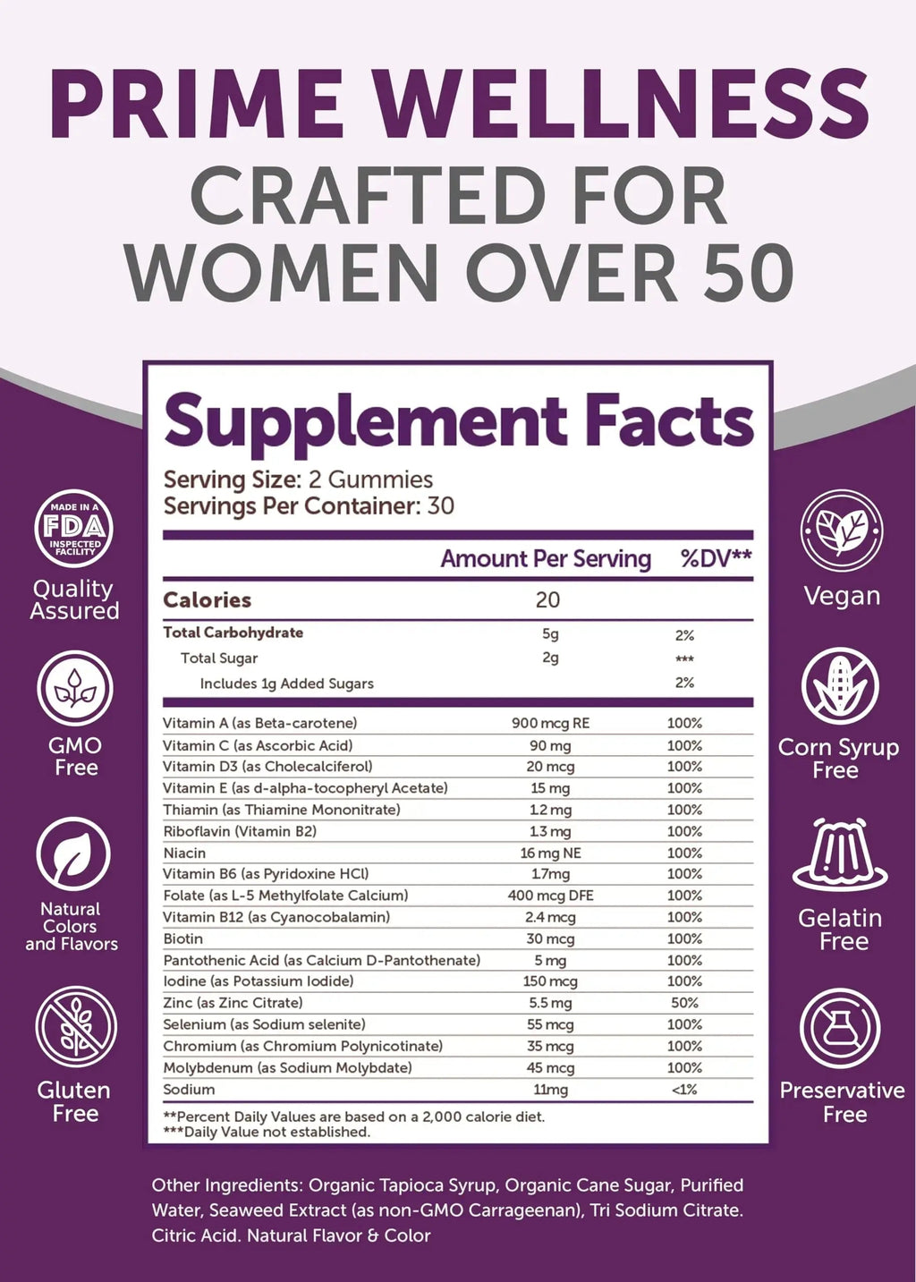 Lunakai USA Made Women 50+ Multivitamin & Probiotic Gummies Bundle – Immune & Digestive Support – 60 Non-GMO Gummies Each Lunakai Au supplements