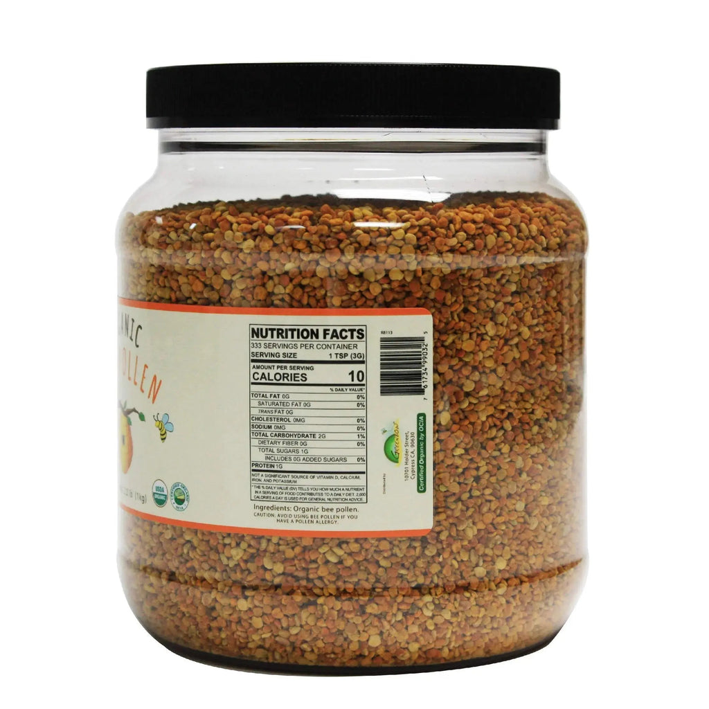 Greenbow Organic Bee Pollen - 100% USDA Certified Organic, Non-GMO, Halal, Kosher Certified, Pure & Natural Bee Pollen Greenbow Au supplements