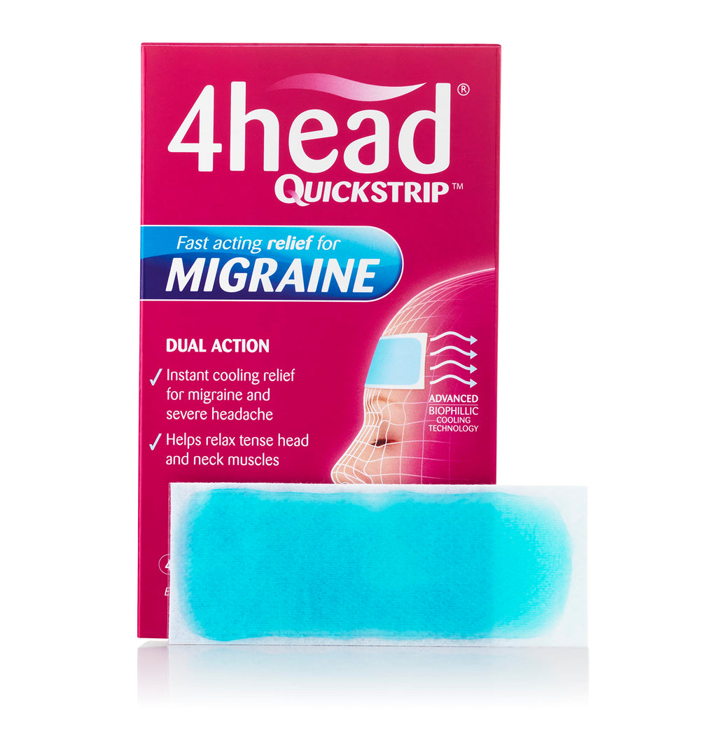 4Head Quickstrip Headache and Migraine Relief Strips - Pack of 4 4 Head Au supplements