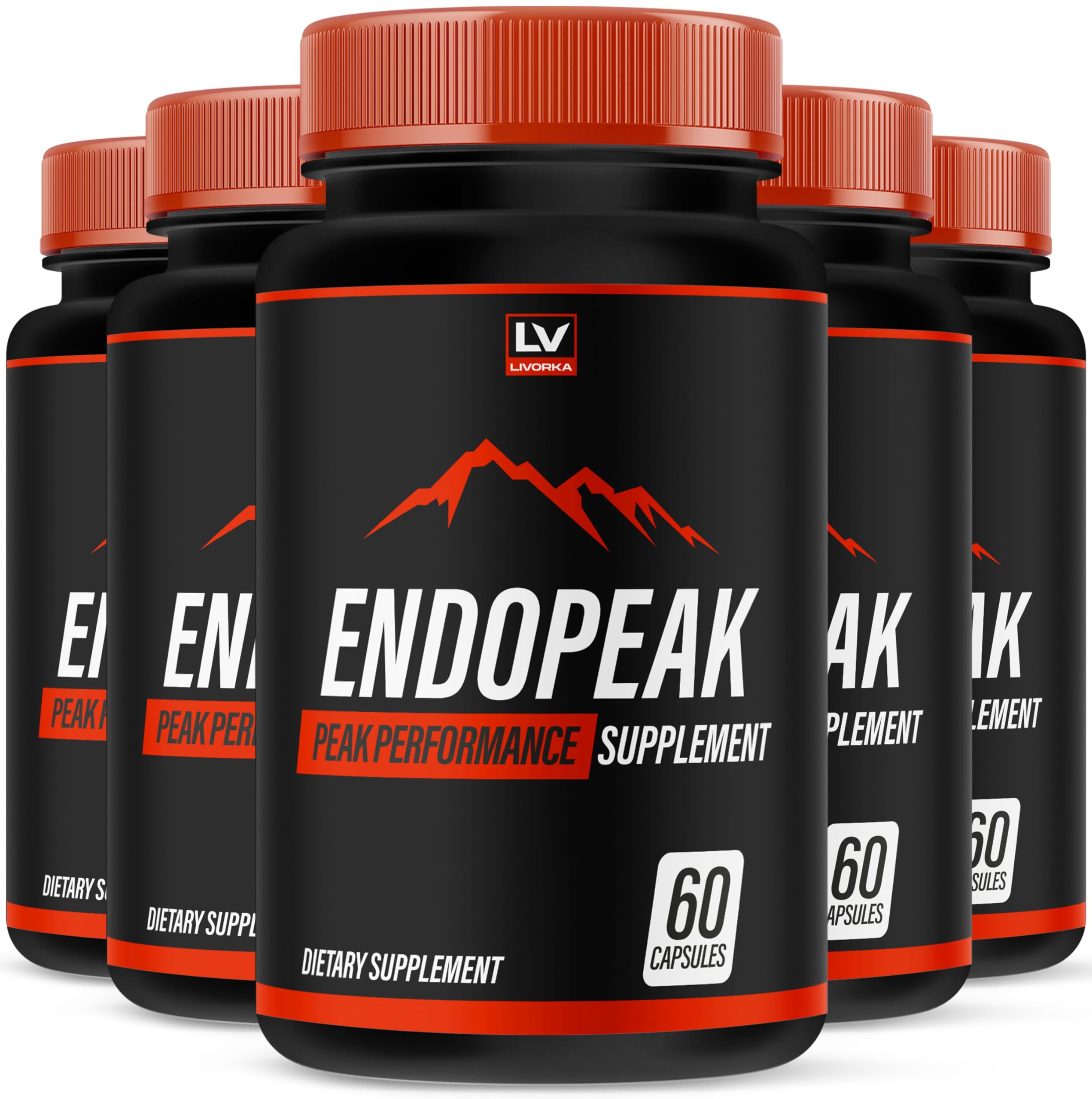 (5 Pack) Endopeak Capsules, Official Advanced Formula, 300 Capsules for 5 Months LIVORKA Au supplements