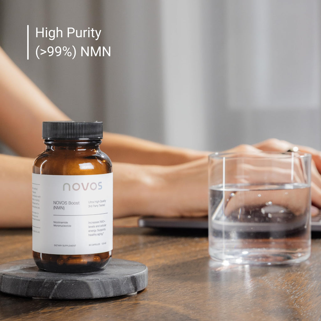 Novos Boost NMN - Contains 250 mg of High-Purity NMN, 60 Capsules, Supports Cellular Repair and DNA Protection, Boosts NAD+ Novos Au supplements