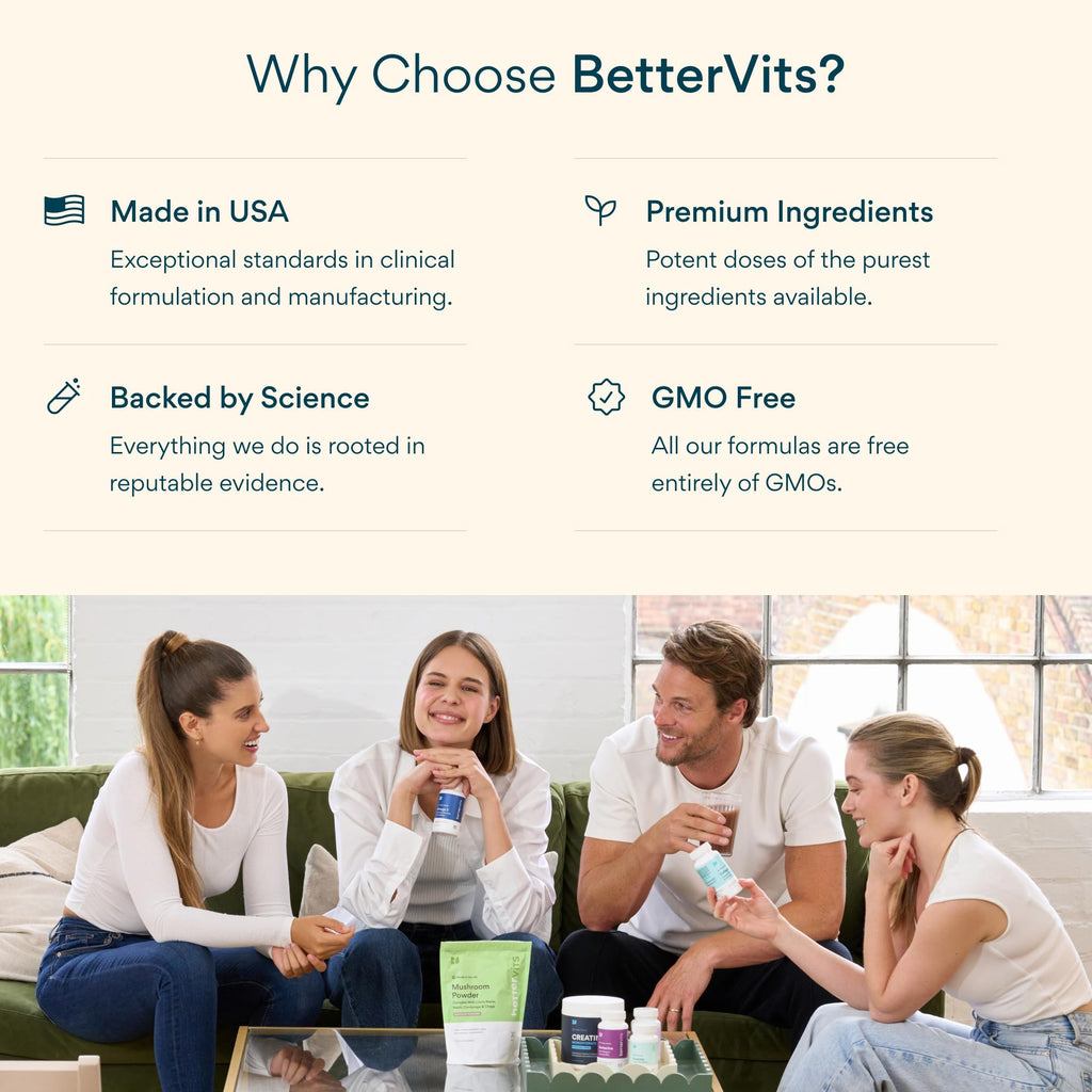 Bettervits Glucosamine Complex with MSM Сhondroitin | Joint Supplements for Women and Men with Vitamin C | Arthritis Support Supplement for Mobility & Flexibility - 90 Capsules Bettervits Au supplements