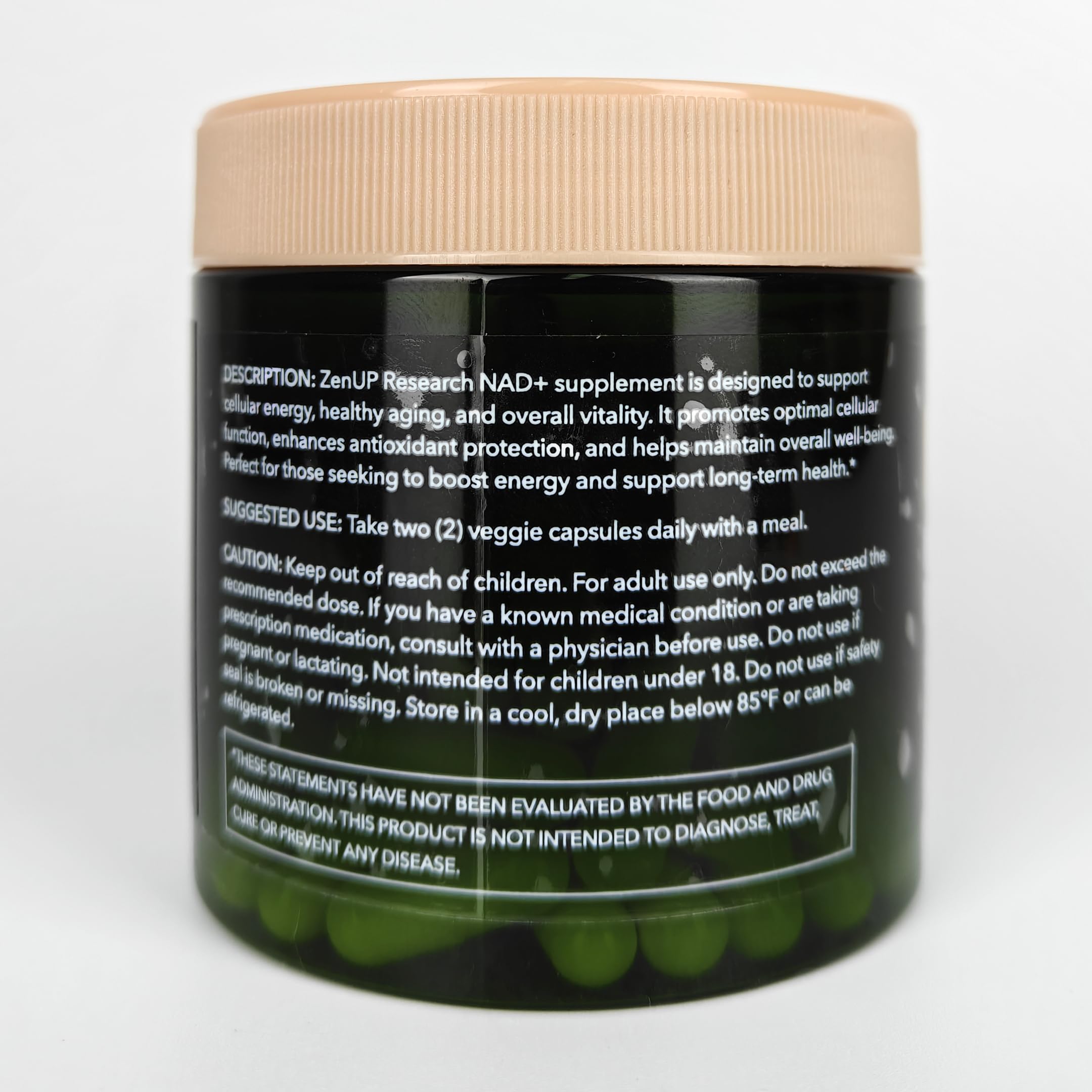 ZenUP NAD+ Supplement | 1100mg Liposomal Nicotinamide Riboside with Resveratrol & Quercetin | Anti-Aging, Cellular Energy, Mental Focus | 120 Caps ZenUP Au supplements