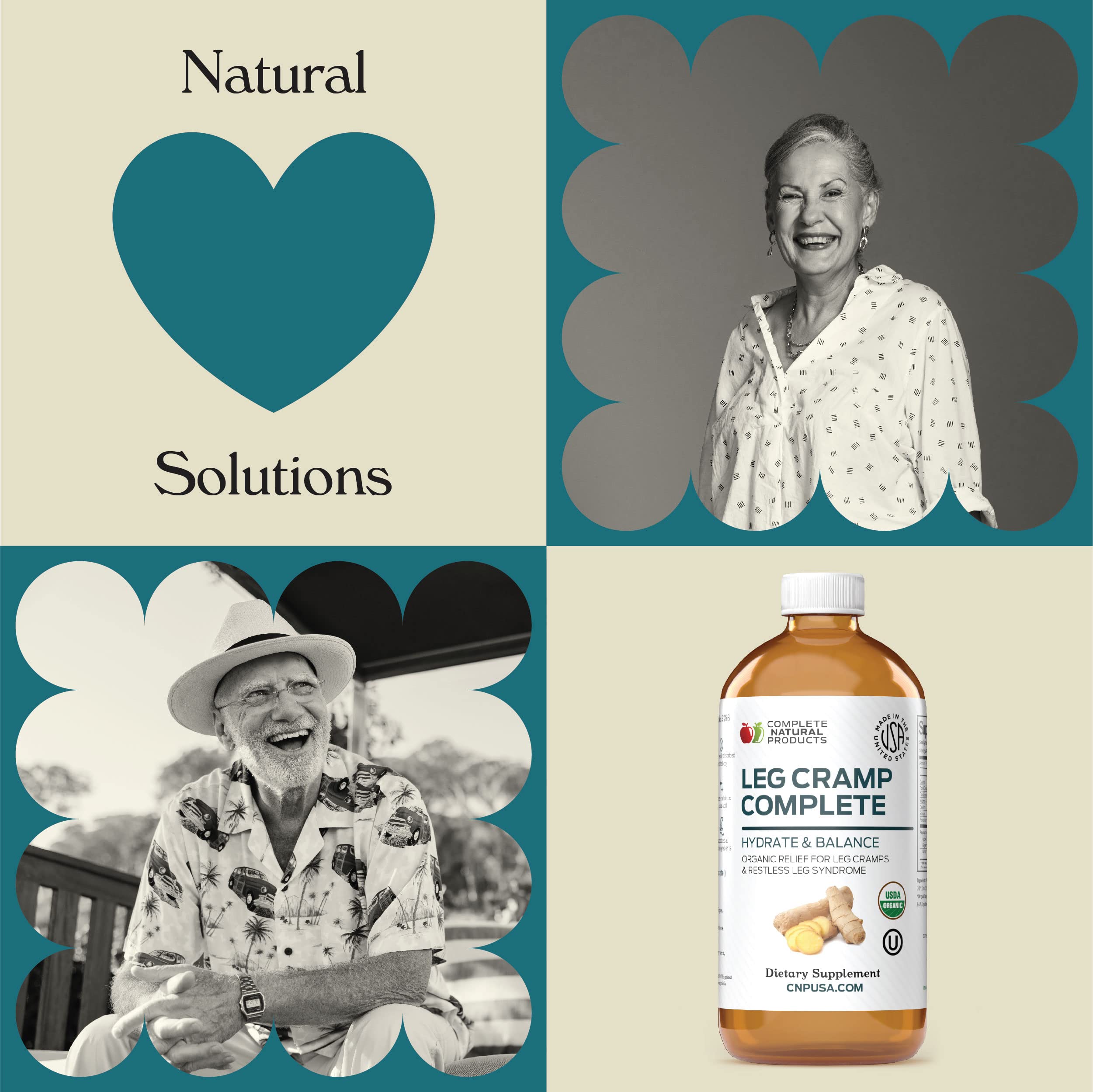 Organic Amish Leg Cramp Relief Liquid 16oz - Natural Muscle and Foot Support Supplement with Apple Cider Vinegar, Ginger, Garlic, Aloe, Fast Cramp Reducing Formula, Certified Organic, Made in USA Complete Natural Products Au supplements
