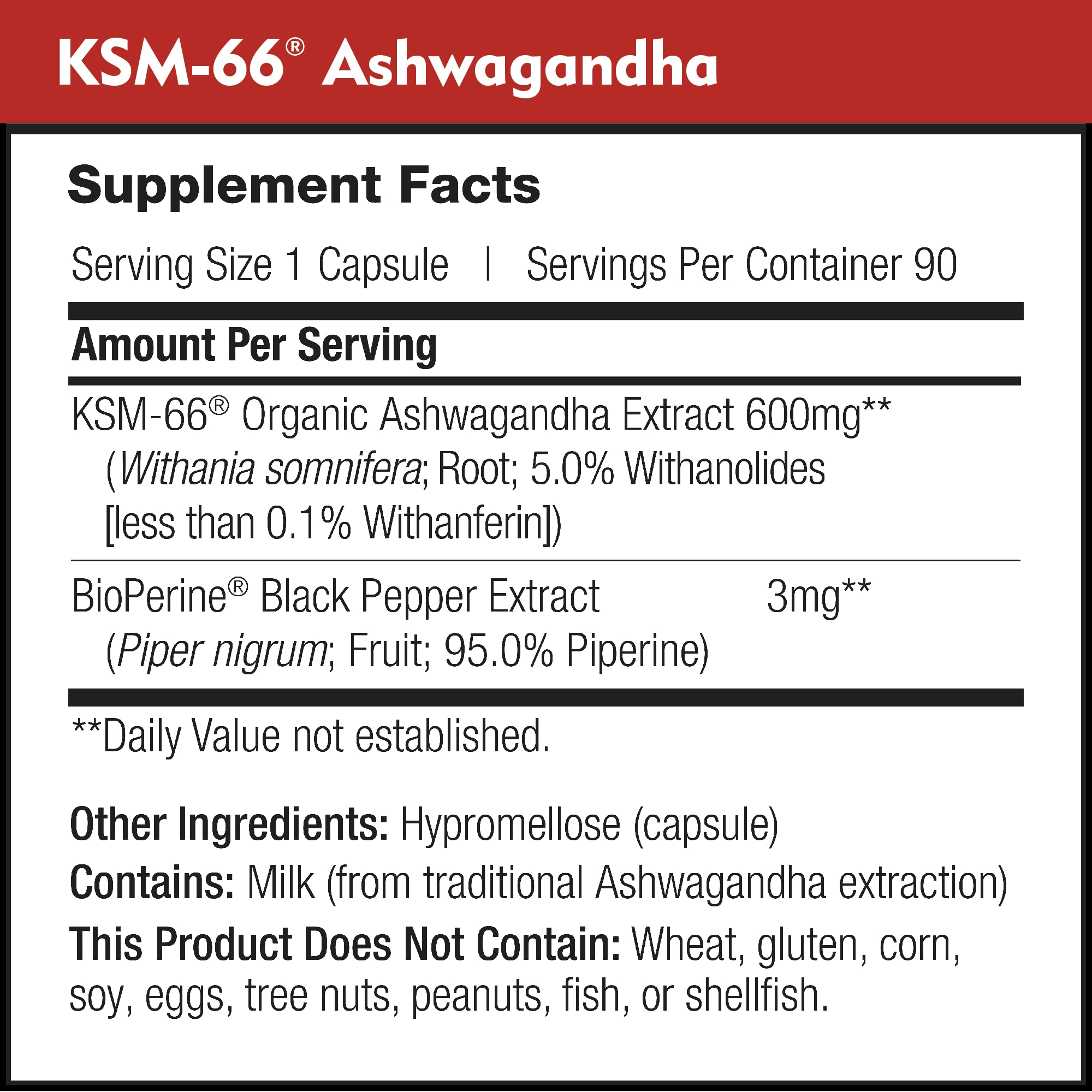 DailyNutra KSM-66 Ashwagandha 600mg Organic Root Extract - High Potency Supplement with 5% Withanolides | Relieves Tiredness, Supports Relaxation, Focus, Energy, & Muscle Growth (90 Capsules) DailyNutra Au supplements