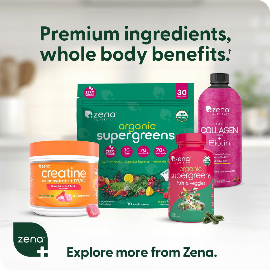 Zena Nutrition Creatine Gummies with D3 & K2, Creatine Monohydrate for Men and Women, Supports Bone, Muscle, & Cognitive Health, Gummy Workout Supplement, Watermelon Flavor, 150ct, 30 Daily Servings Zena Nutrition Au supplements