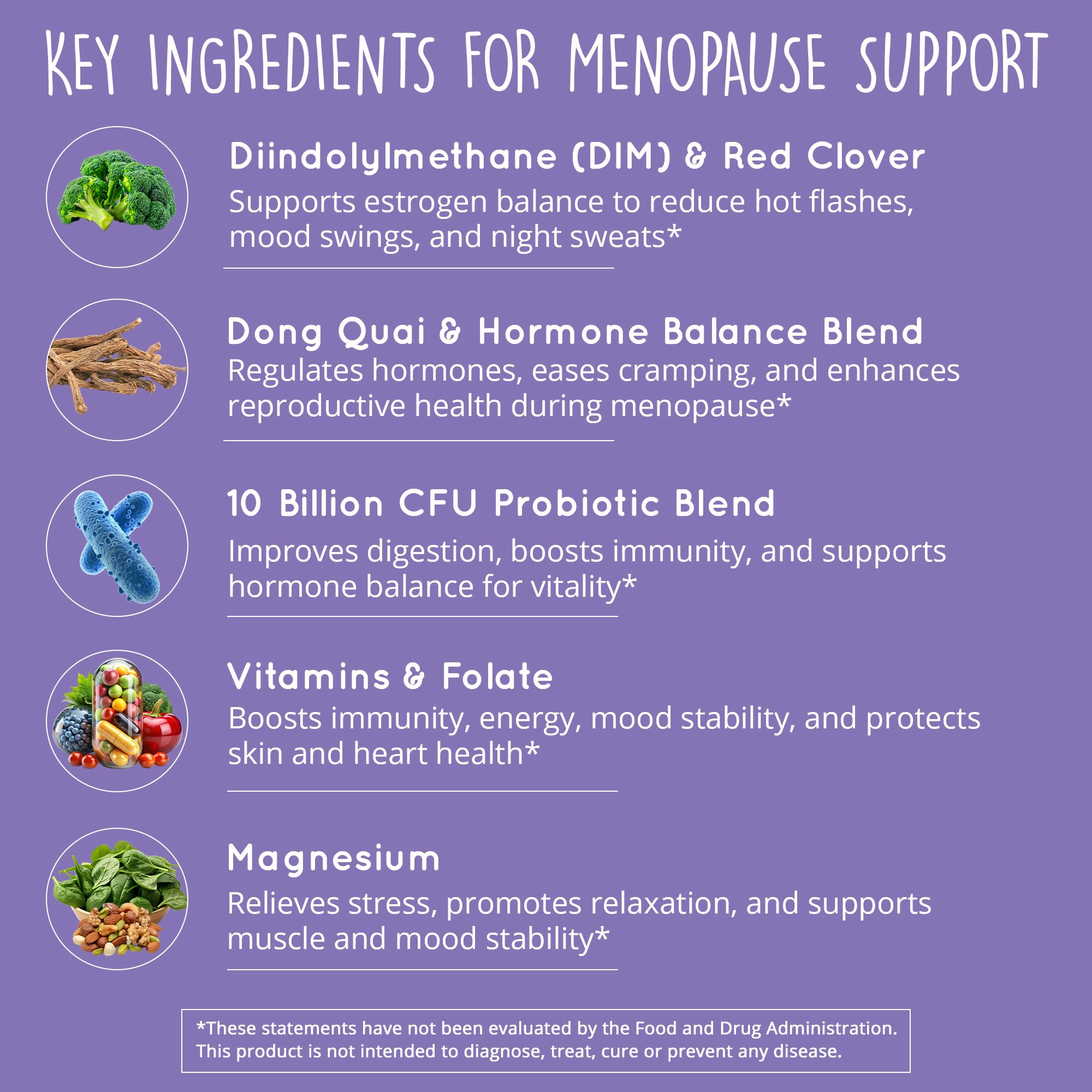 Menopause Supplements for Women – DIM Supplement + Probiotics | Estrogen Metabolism & Hormone Balance Support | Perimenopause Relief | Hot Flashes, Mood Swings & Night Sweats | Dong Quai | 60 Ct Happy Healthy Hippie Au supplements