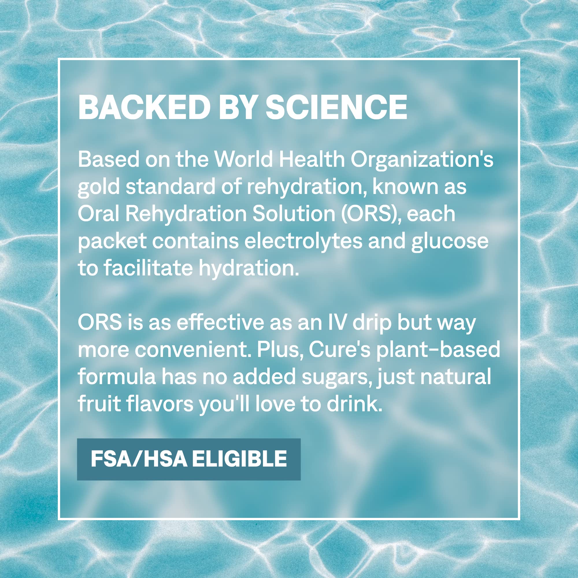 Cure Hydration | Plant-Based Electrolyte Drink Mix | No Added Sugar | FSA-HSA | Dehydration Relief Powder Made with Coconut Water | Non-GMO | Vegan | Pouch of 14 Packets - Blood Orange