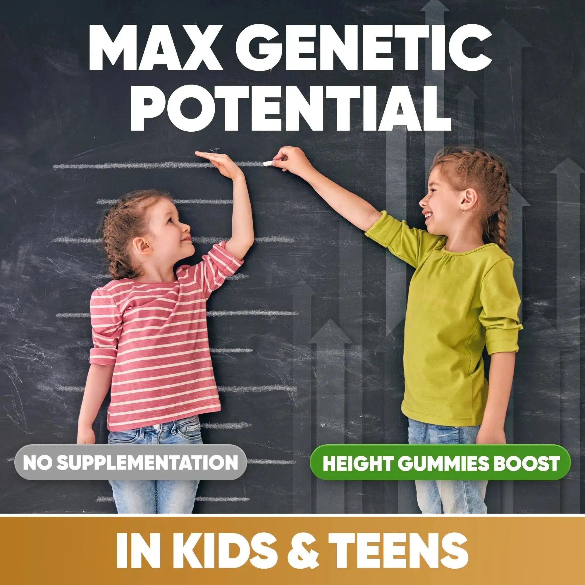 Height Growth Increase Vitamin Gummies, Calcium 100mg, Magnesium Glycinate 30mg, Zinc, Ashwagandha, Vitamin K2 D3 25mg Grow Tall Maximizer Supplement HighSpot Au supplements