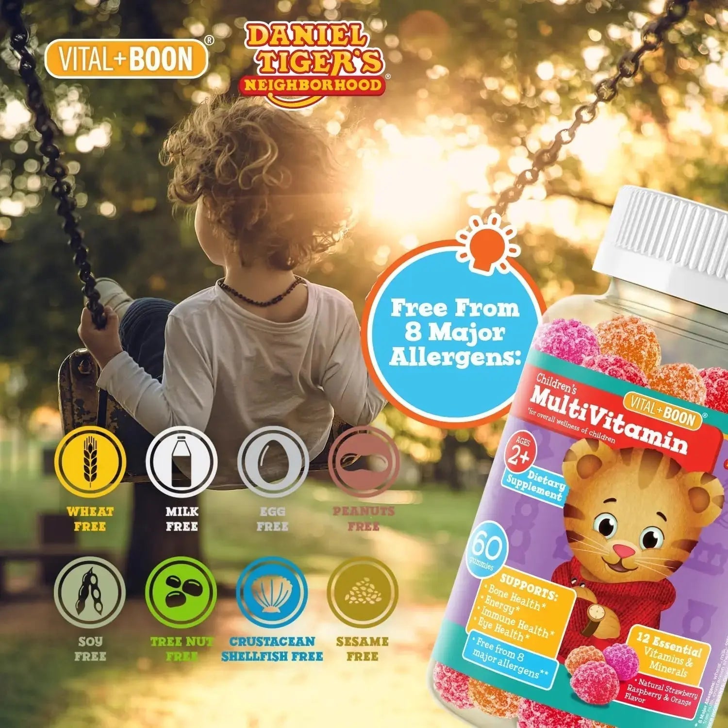 Daniel Tiger - Kids Multivitamin Gummies (60 Gummy Bottle) Toddler 2+ & Kids Vitamins - 12 Essential Vitamins & Minerals to Support Bone Health Avid Au supplements