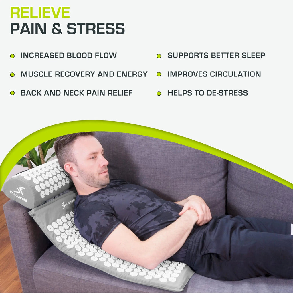 ProsourceFit Acupressure Mat and Pillow Set for Back/Neck Pain Relief and Muscle Relaxation ProsourceFit Au supplements
