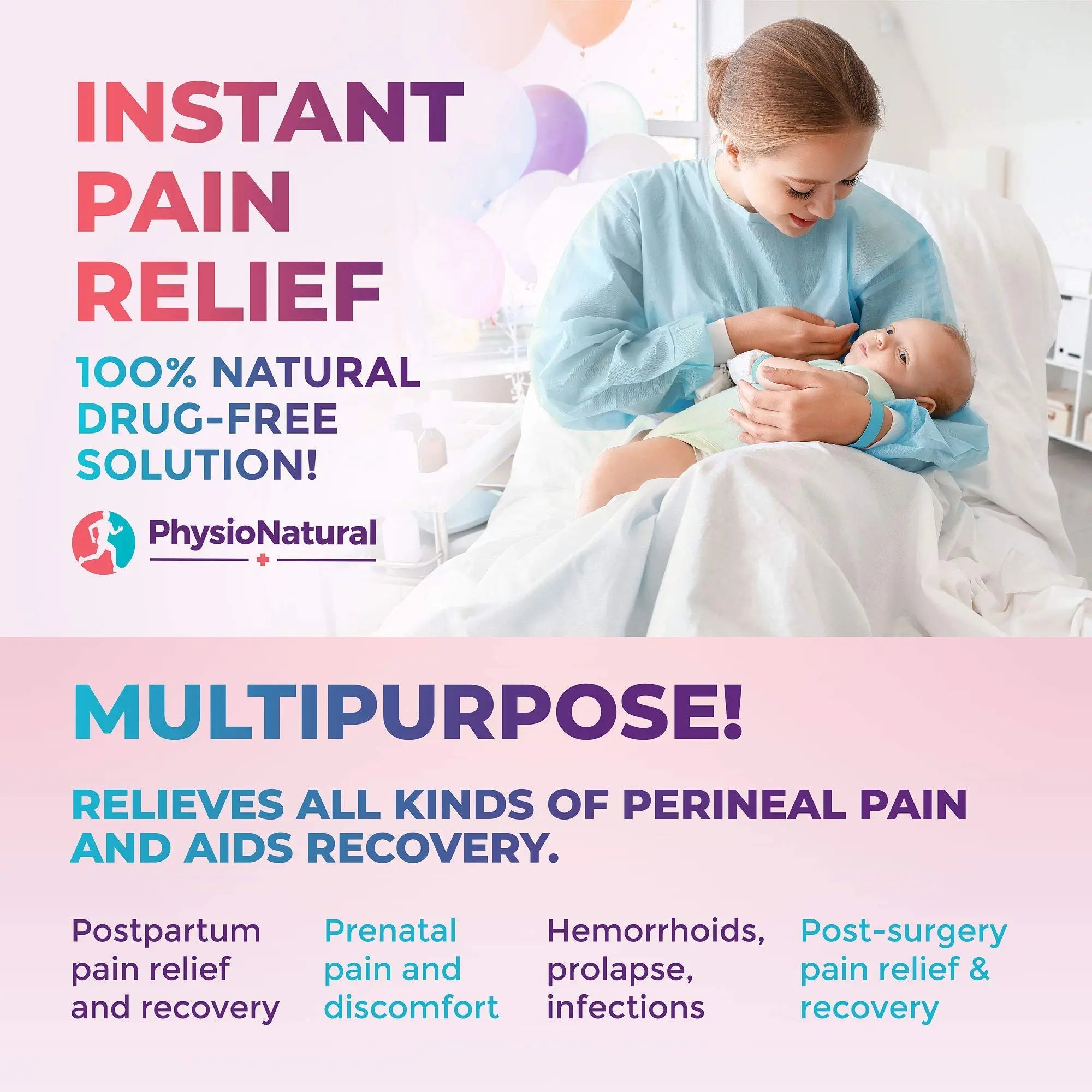 Reusable Perineal Ice Packs with Washable Sleeves – for Hemorrhoids, Postpartum Vaginal Pain PhysioNatural Au supplements