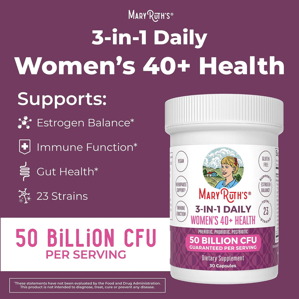Mary Ruth's 3 in 1 Women's 40+ Health Probiotic, 30 CT MaryRuth Organics Au supplements