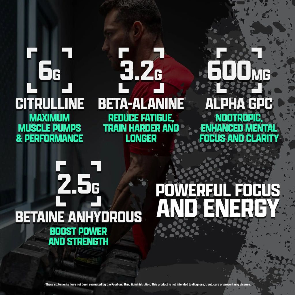 OUTLIFT Amped Max Dosed Pre Workout Powder, 6G Citrulline, 3.2G Beta Alanine Nutrex Research Au supplements