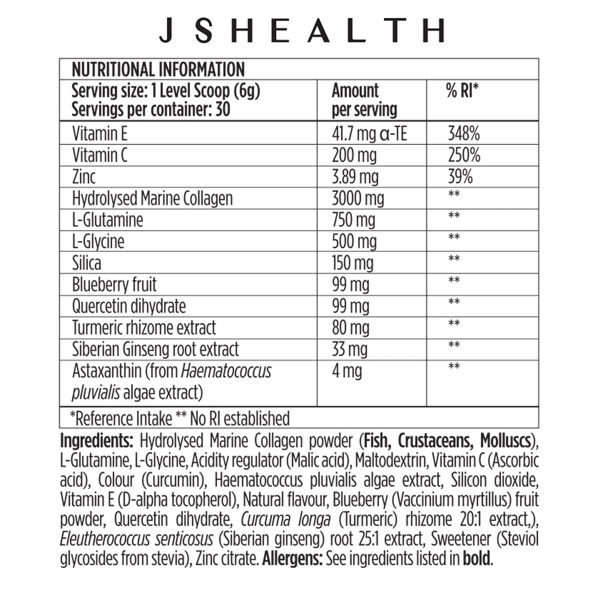 JSHealth Vitamins Vitality X + Collagen - Beauty Powder Supplement with Vitamins C & E JSHealth Au supplements