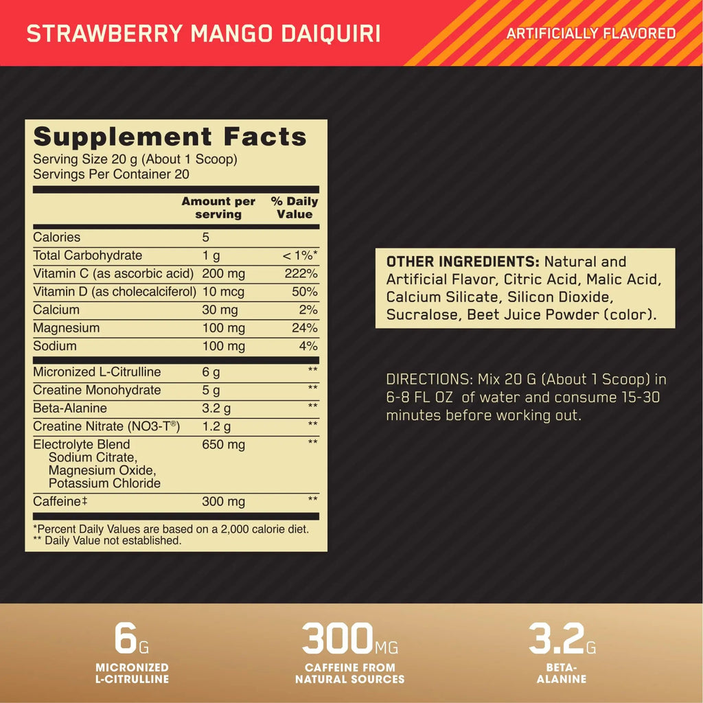 Optimum Nutrition Gold Standard Pre Workout Advanced, with Creatine, Beta-Alanine Optimum Nutrition Au supplements