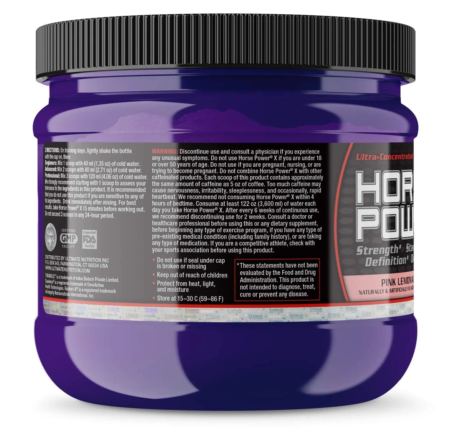 Ultimate Nutrition Horse Power X, Concentrated Pre Workout Supplement, Creatine Ultimate Nutrition Au supplements