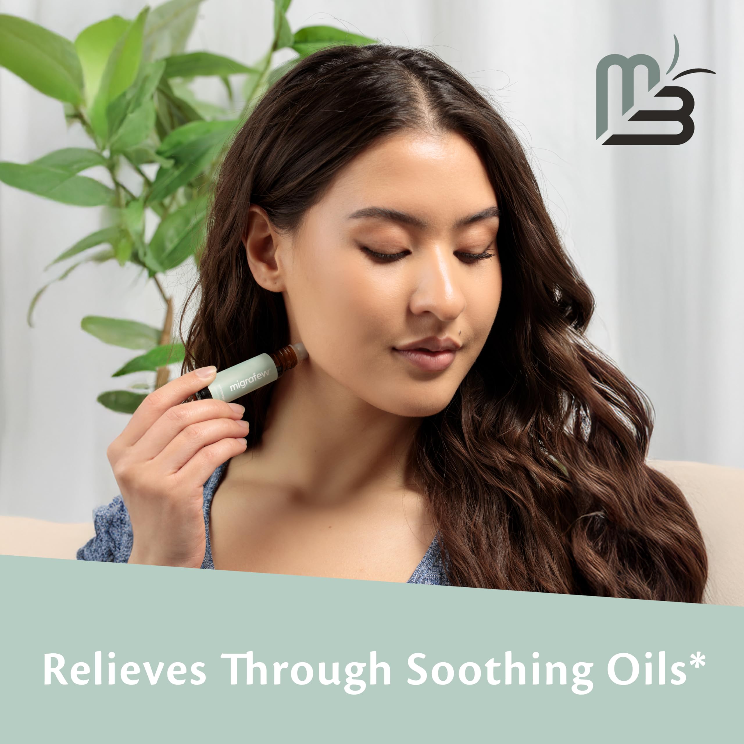 MigraFew Aromatherapy Migraine Roll On | Compact Headache Relief with Cooling Metal Roller for Head Tension and Pressure, Made with Peppermint, Spearmint and Lavender Essential Oils (Pack of 2) by M3 M3 Naturals Au supplements