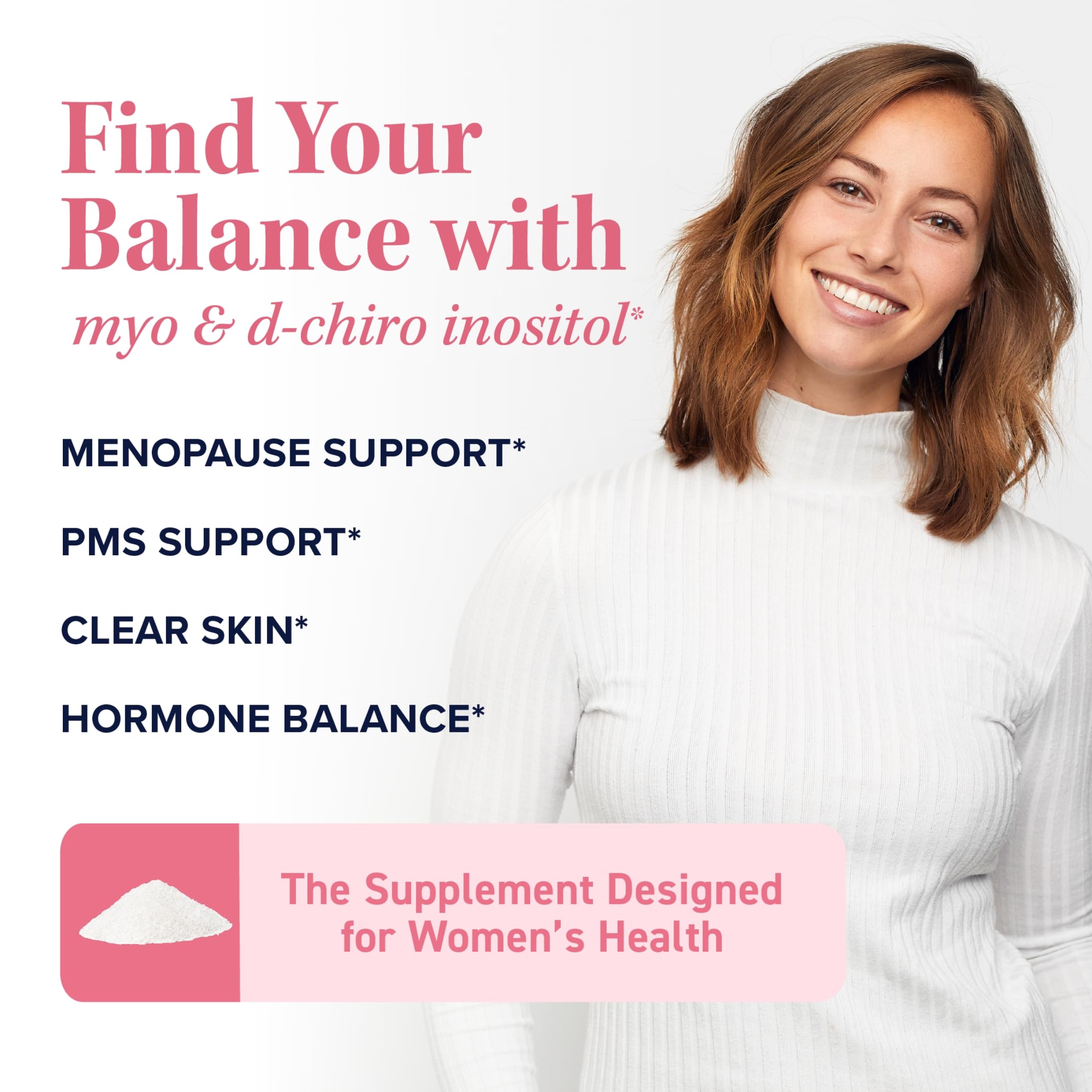 Myo-Inositol & D-Chiro Inositol Powder | Hormone Balance for Women | Ideal 40:1 Ratio | Myo 2000mg, D Chiro 50mg | Regulate Menstrual Cycle and Support Ovarian Health | 30 Servings, 2.17 oz. SMNutrition Au supplements