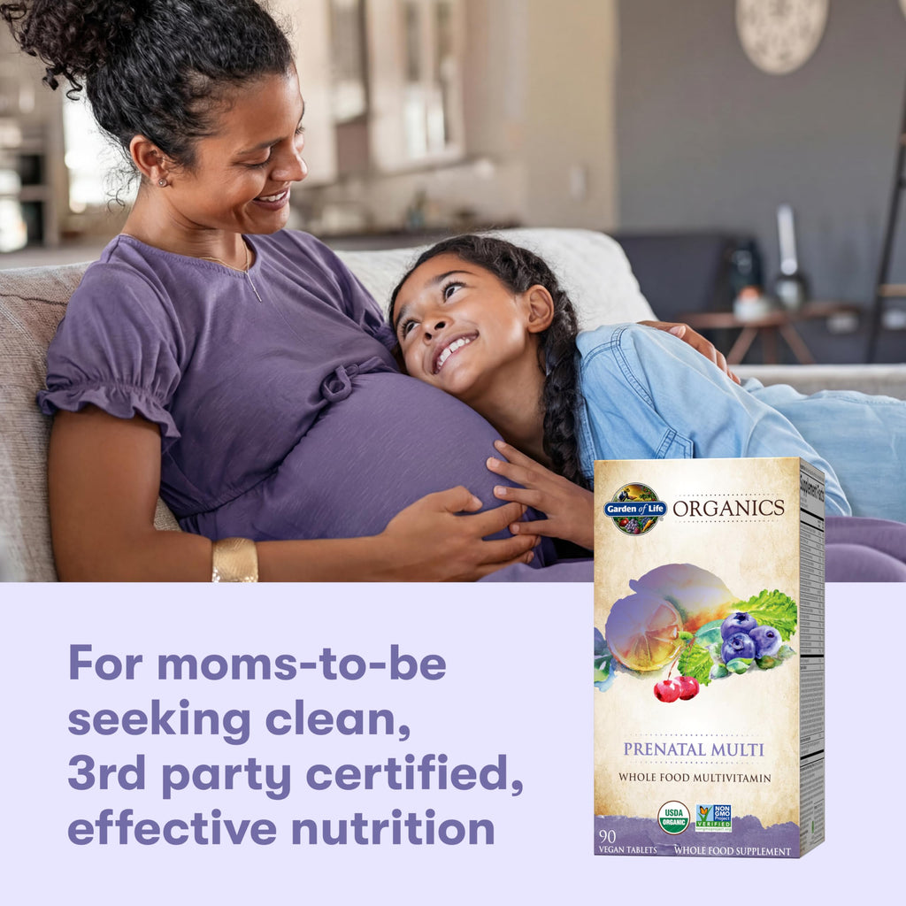 Garden of Life Organics Prenatal Multivitamin with Folate, B6, B12, D3 & Iron – Prenatal Vitamins for Women with Energy Metabolism Support for Healthy Fetal Development