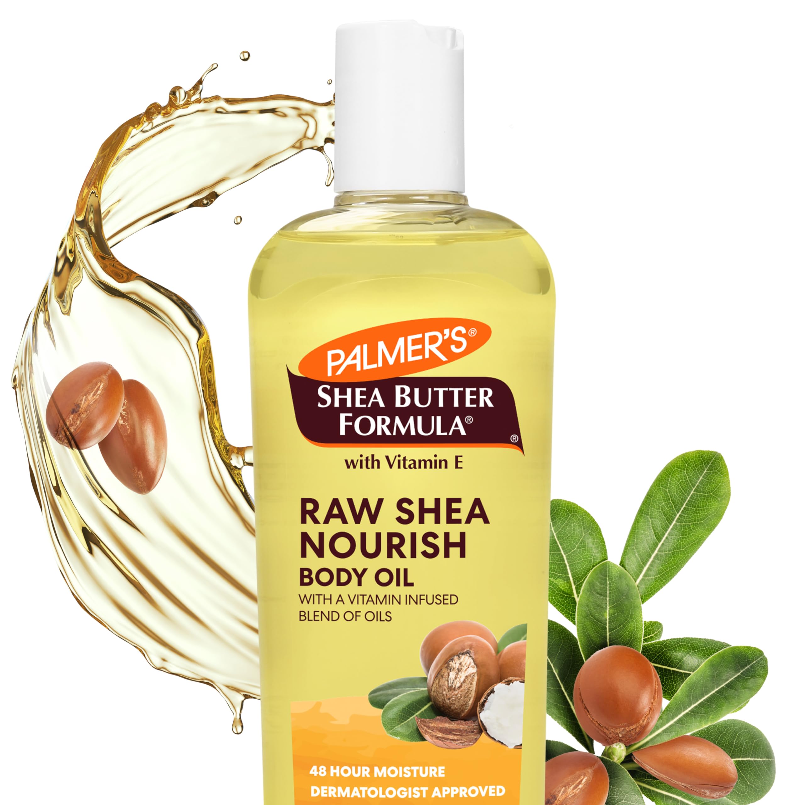 Palmer's Shea Formula Raw Shea Body Oil with Vitamin E, Deep Body Moisturizer to Soothe