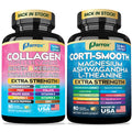 Parrox Shining Serenity Set, Cortisol Support with Ashwagandha, L-Theanine, Magnesium, Lions Mane, GABA, Bacopa Monnieri, Collagen I, II, III, V, X, Folate, Biotin, Keratin, Hyaluronic Acid, Quercetin Parrox Au supplements