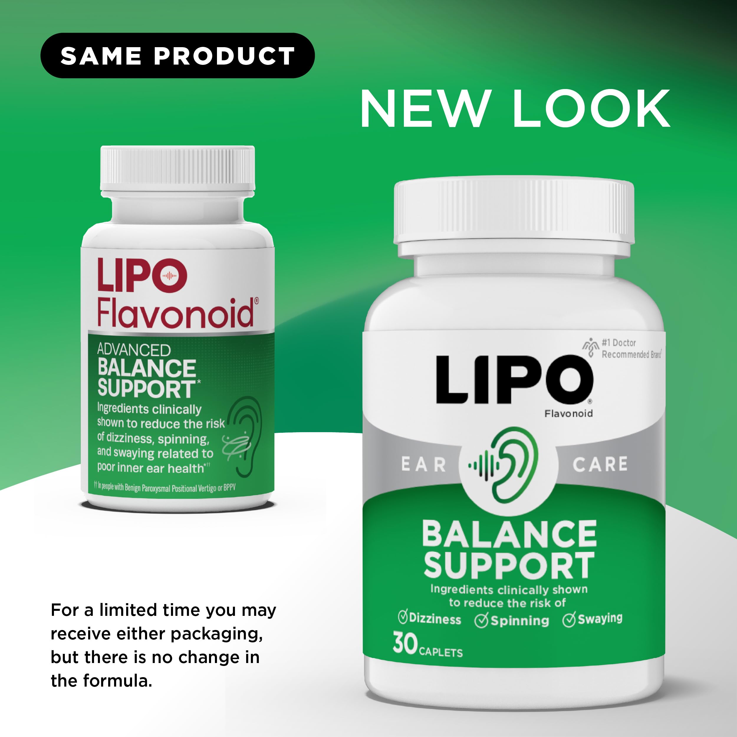 Lipo-Flavonoid for Vertigo & Dizziness Relief, Clinically Tested Formula with Ginkgo Biloba, Vitamin D, & Vitamin B Complex