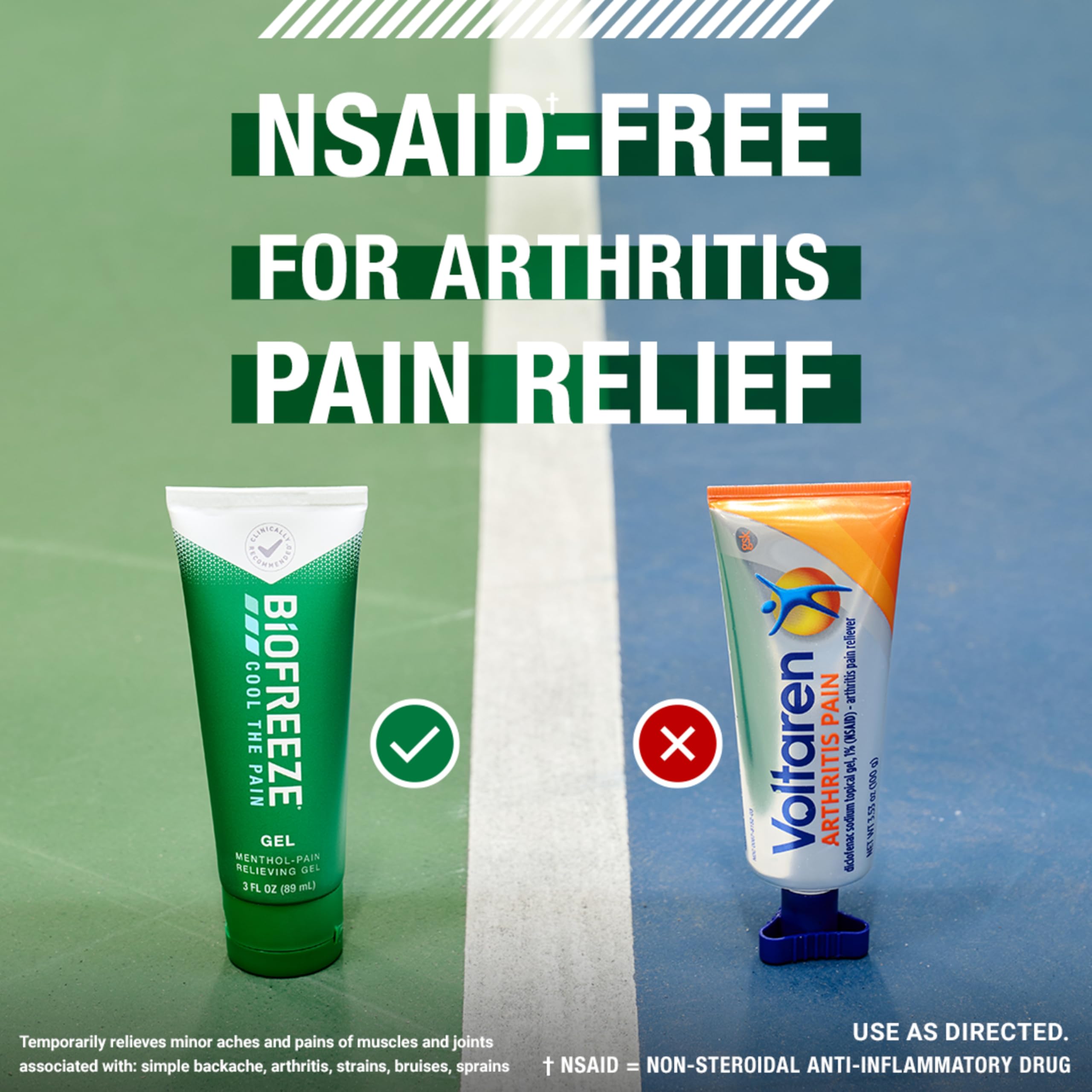Biofreeze Pain Relief Gel for Knee, Neck, Hip, Joint, Shoulder, & Simple Backache, Arthritis Pain Reliever, Sore Muscle Relief, Colorless Menthol Gel 4 Fl Oz (Pack of 3) Biofreeze Au supplements