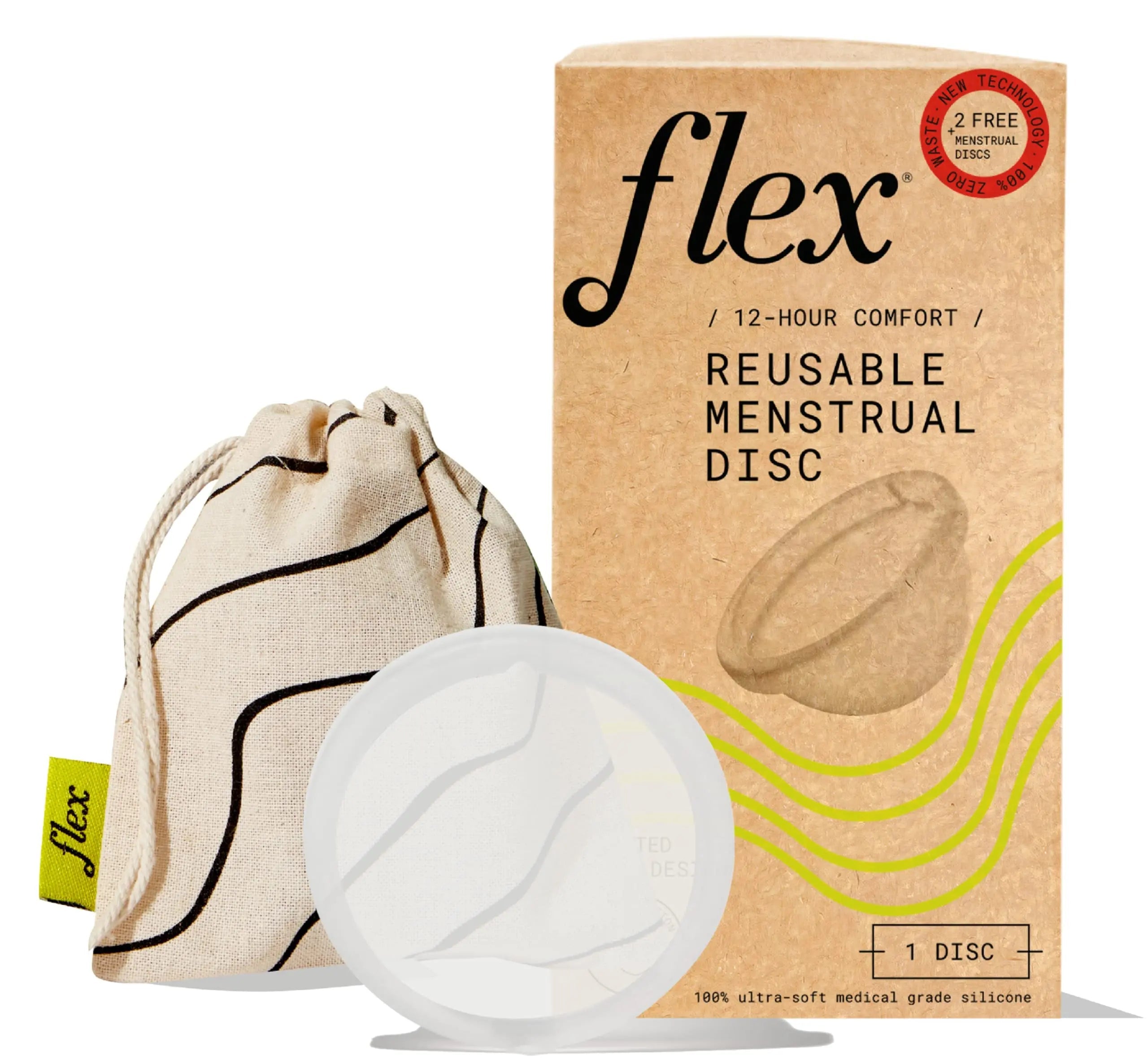 Flex Reusable Disc | Reusable Menstrual Disc | Tampon, Pad, and Cup Alternative | Capacity of 6 Super FLEX Au supplements