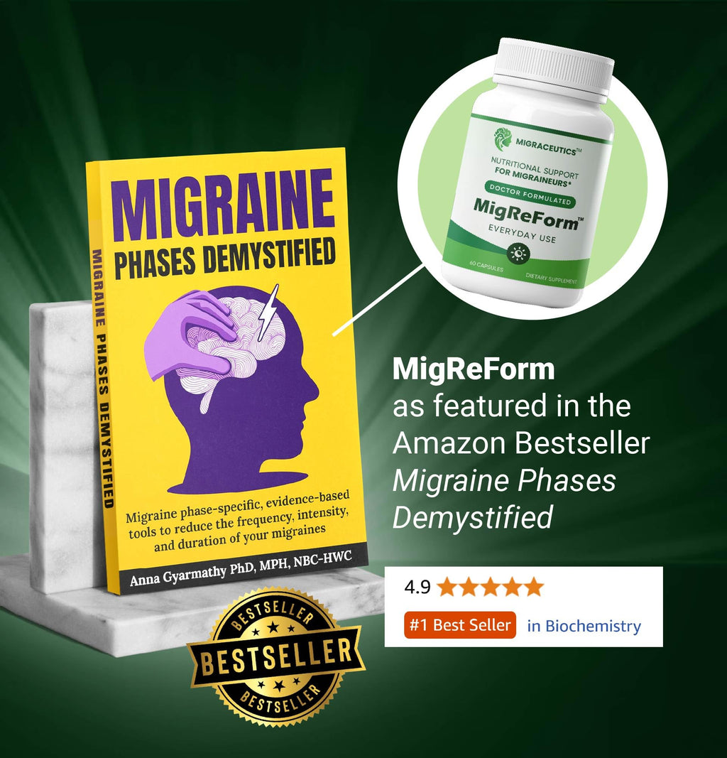 MigReForm – Doctor Formulated Nutritional Supplement and Migraine Wellness Support - Natural Migraine Health Formula with Magnesium, Vitamin B2 & CoQ10-60 Capsules for Women & Men Migraceutics Au supplements