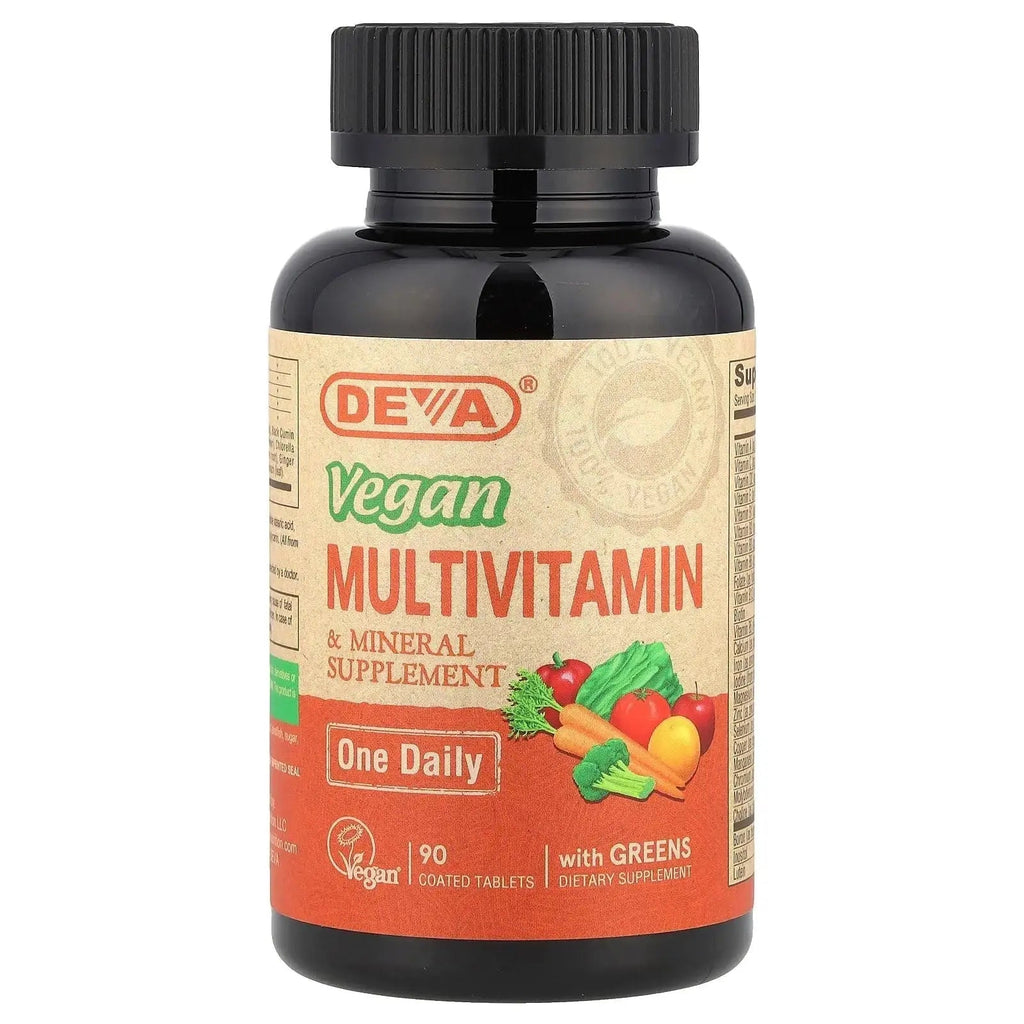 DEVA Tiny Tablets Vegan Multivitamins for Women & Men, Multivitamin with Iron, Mineral Supplement, Vitamin C, Vitamin B Complex DEVA Au supplements