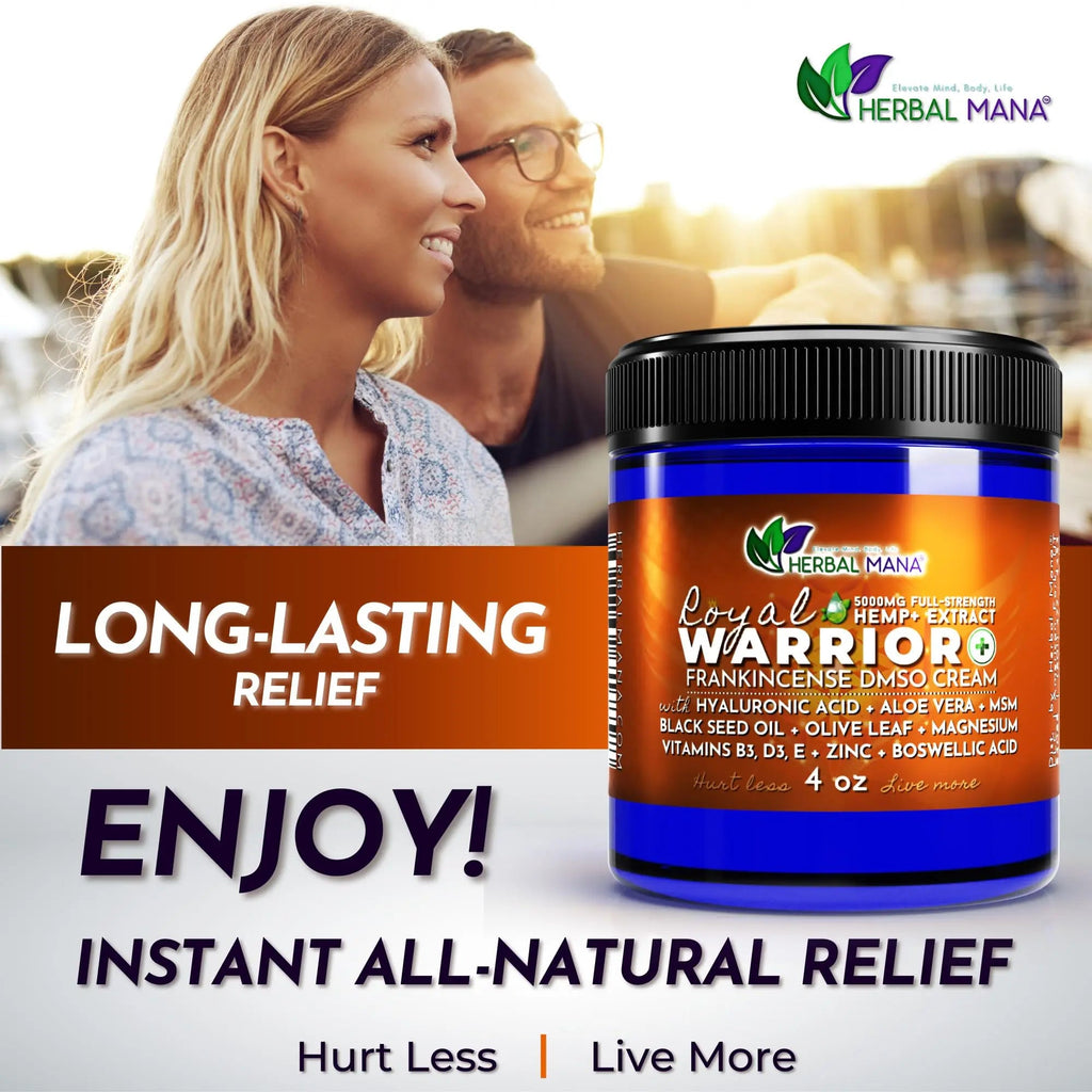 Herbal Mana Royal Warrior with 5000mg Hemp Lotion - 99.9% Pure DMSO Cream Herbal Mana Au supplements