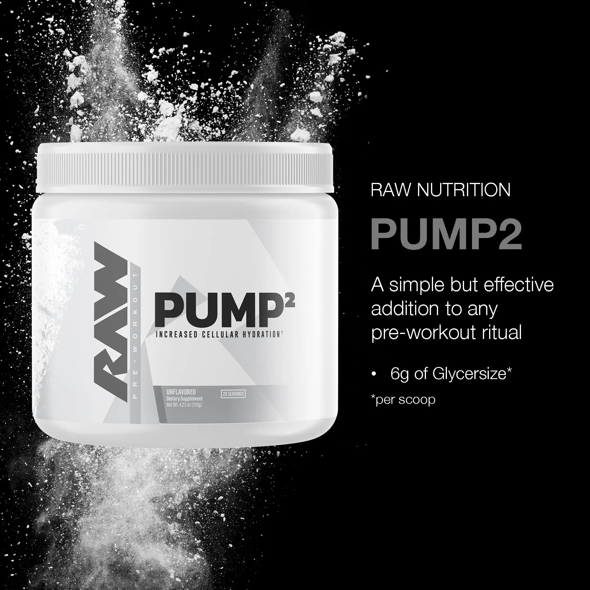 RAW Pump2 Pre Workout | Glycerol Pump Pre Workout Supplement, Pair Pump Supplement for Best Results Or Any Preworkout Powder | Enhanced Hydratio RAW Au supplements