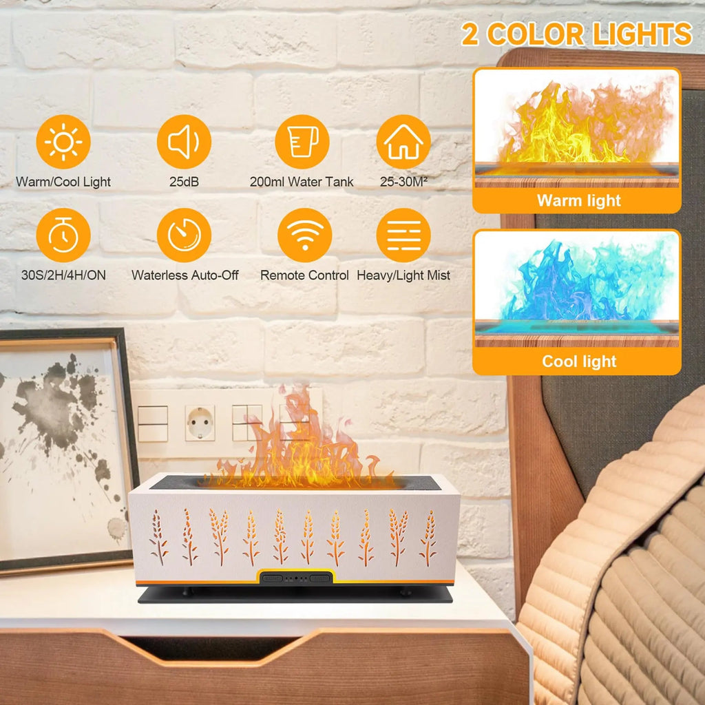 WENPHONE Flame Air Aroma Diffuser Humidifier, Essential Oil Diffuser, 200ml Aromatherapy Diffuser WENPHONE Au supplements