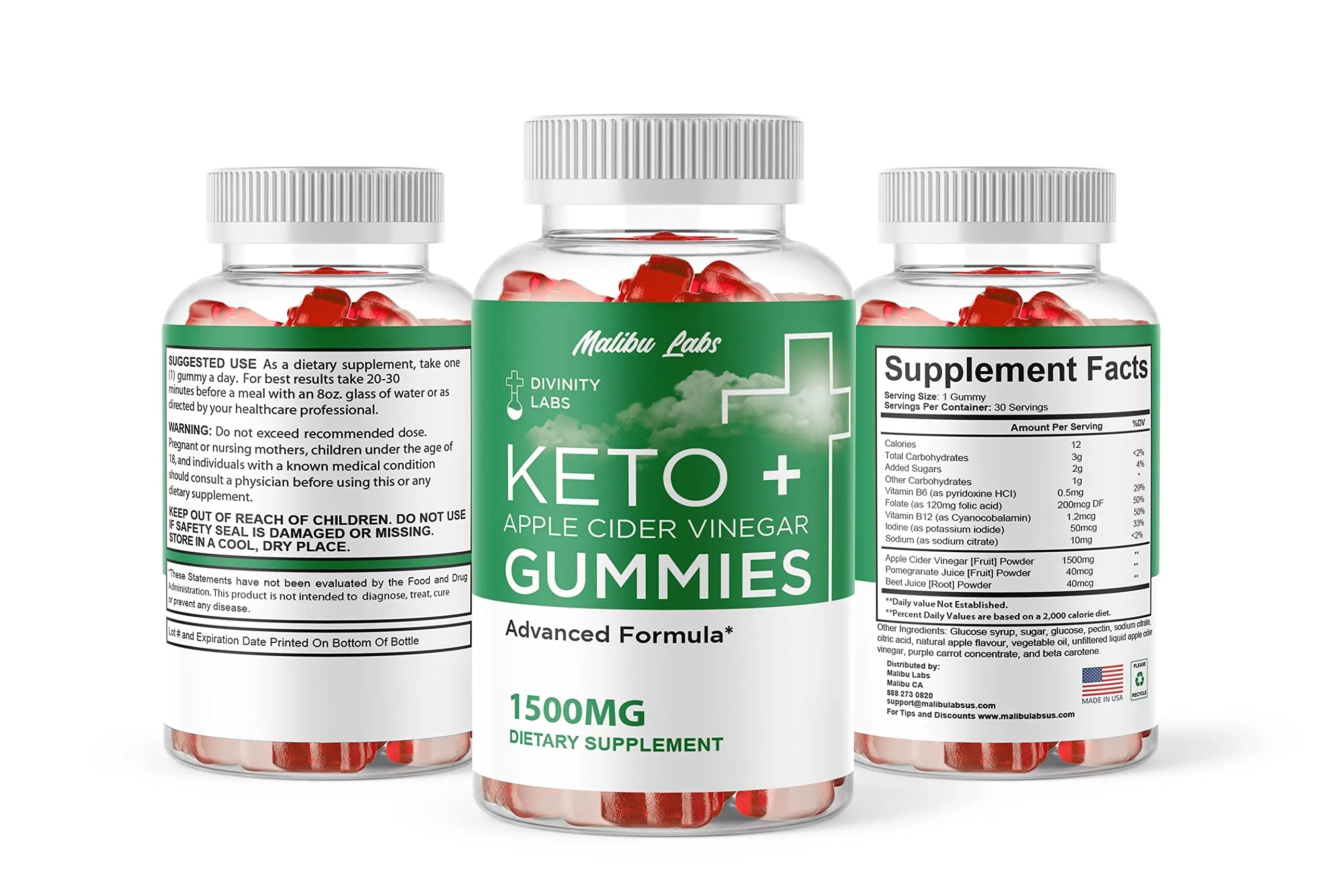 Divinity Labs Keto ACV Gummies, Apple Cider Vinegar Ketosis, New Strong Time Released Malibu Labs Au supplements
