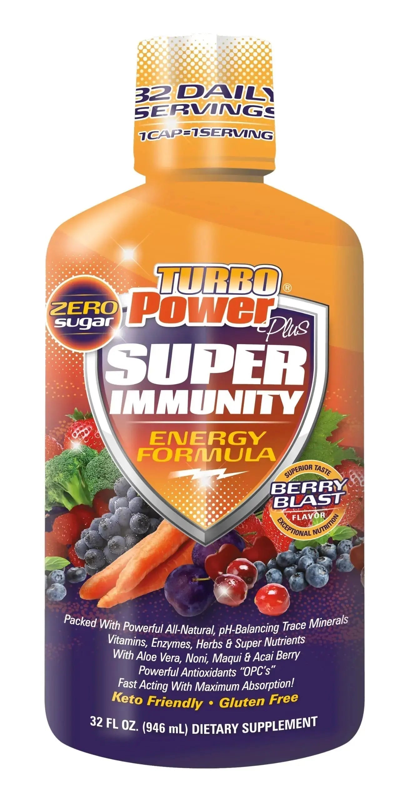 Liquid Vitamin Turbo Power Plus: 47 Vitamins, Enzymes, Vitamin D3, Vitamin A, Vitamin C, and Zinc for Men, Women, Teens, and Kids Turbo Power Au supplements
