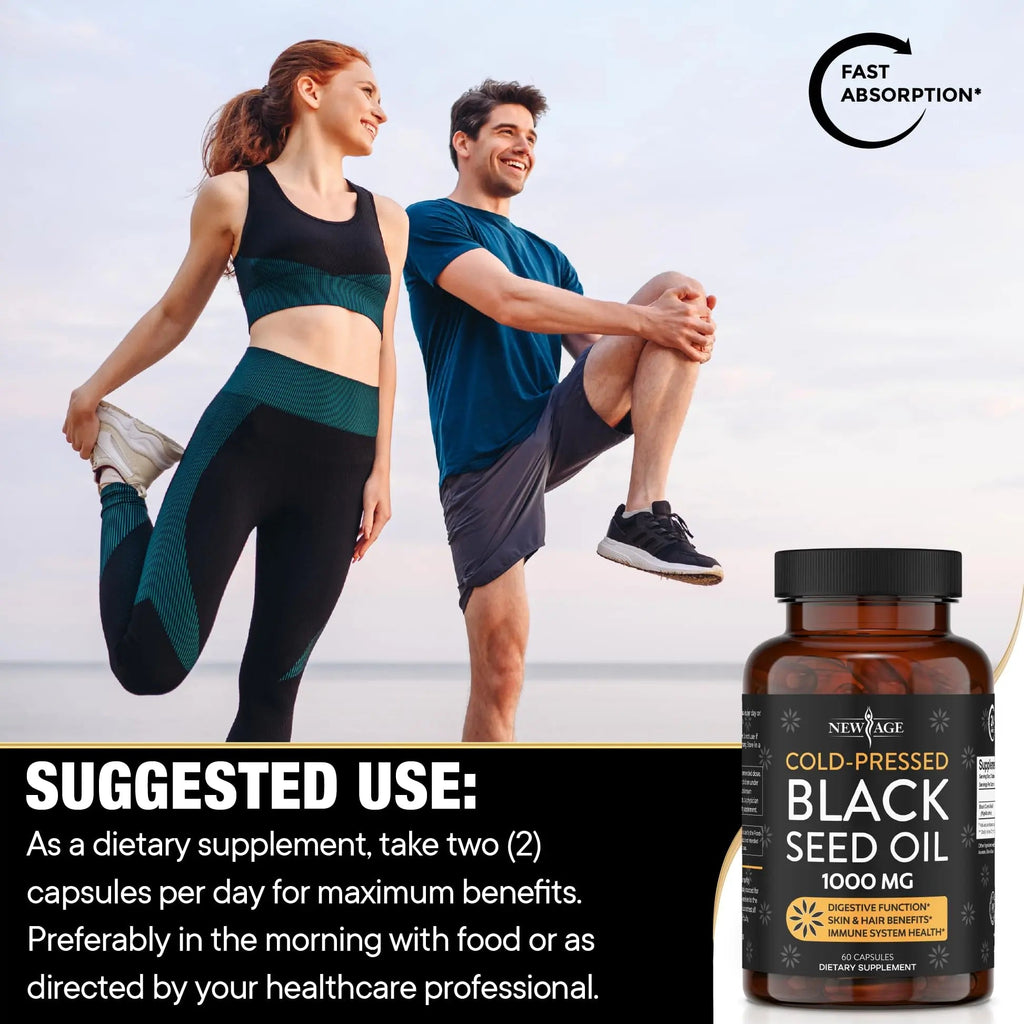 Black Seed Oil Softgel Capsules - Premium Cold-Pressed Nigella Sativa Producing Pure NEW AGE Au supplements