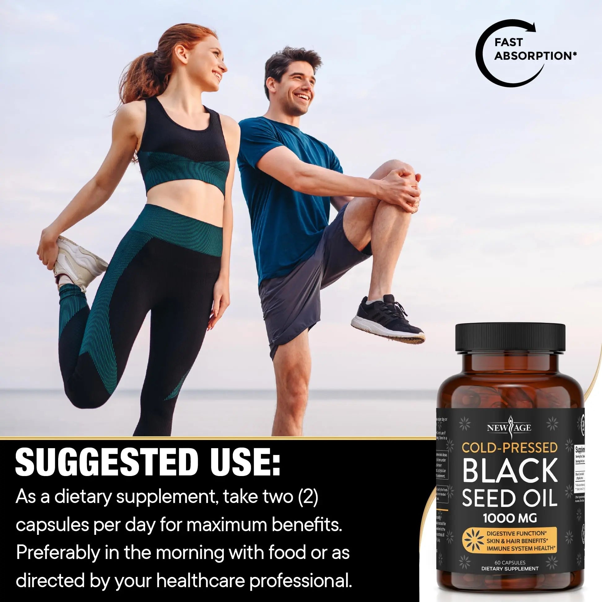 Black Seed Oil Softgel Capsules - Premium Cold-Pressed Nigella Sativa Producing Pure NEW AGE Au supplements