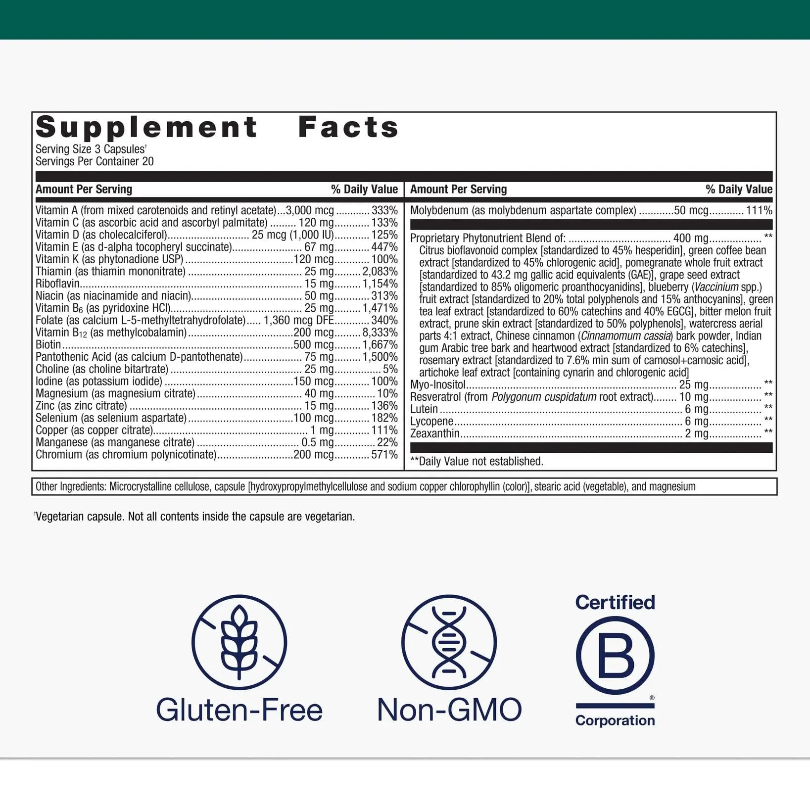 Metagenics PhytoMulti Multivitamin - 20+ Essential Vitamins & Minerals with Phytonutrients - Supports Healthy Aging, Cellular Health, Energy & Immune Function Metagenics Au supplements
