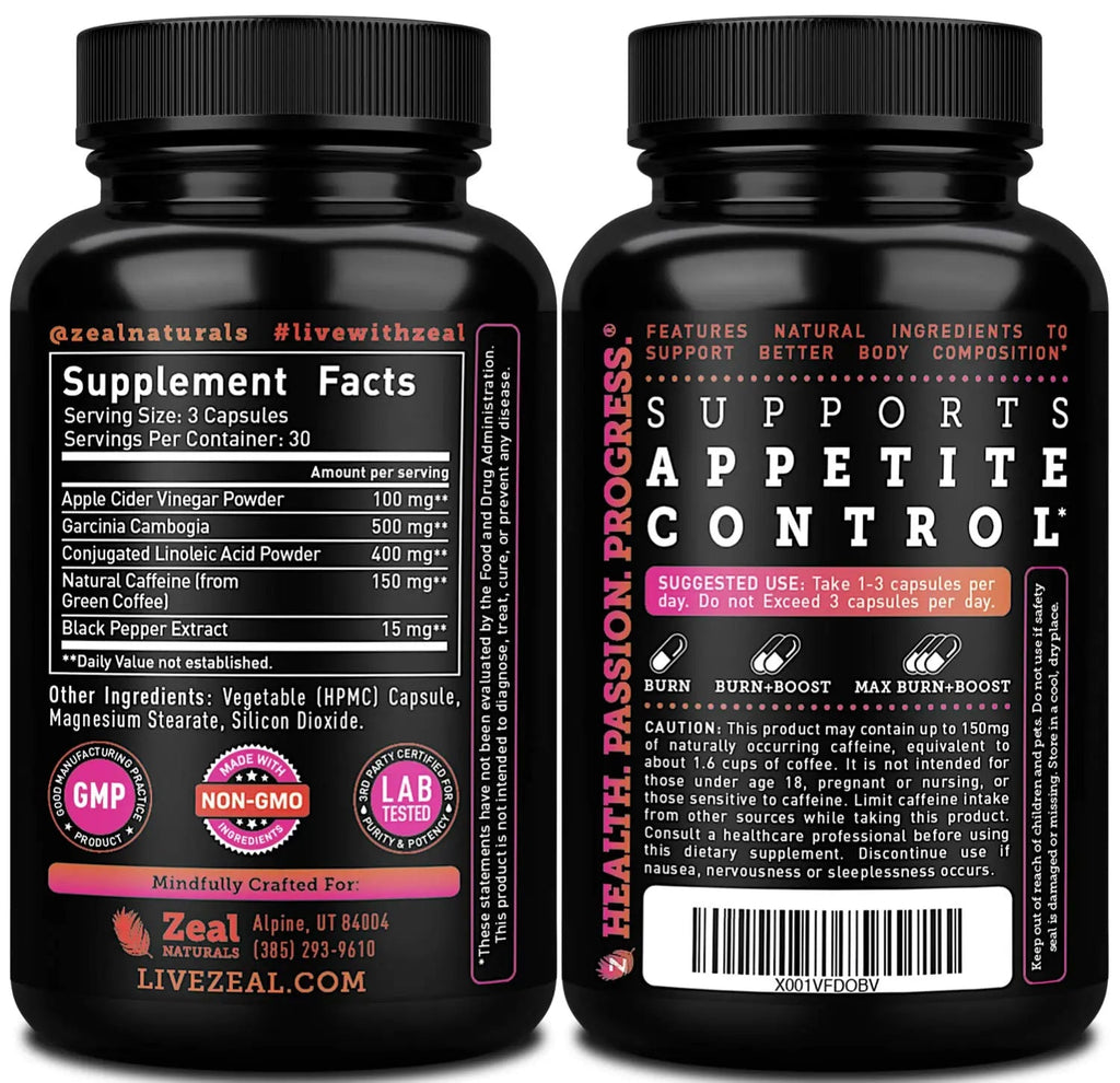Apple Cider Vinegar Weight Management Pills for Women - Garcinia Cambogia + w. CLA Zeal Naturals Au supplements